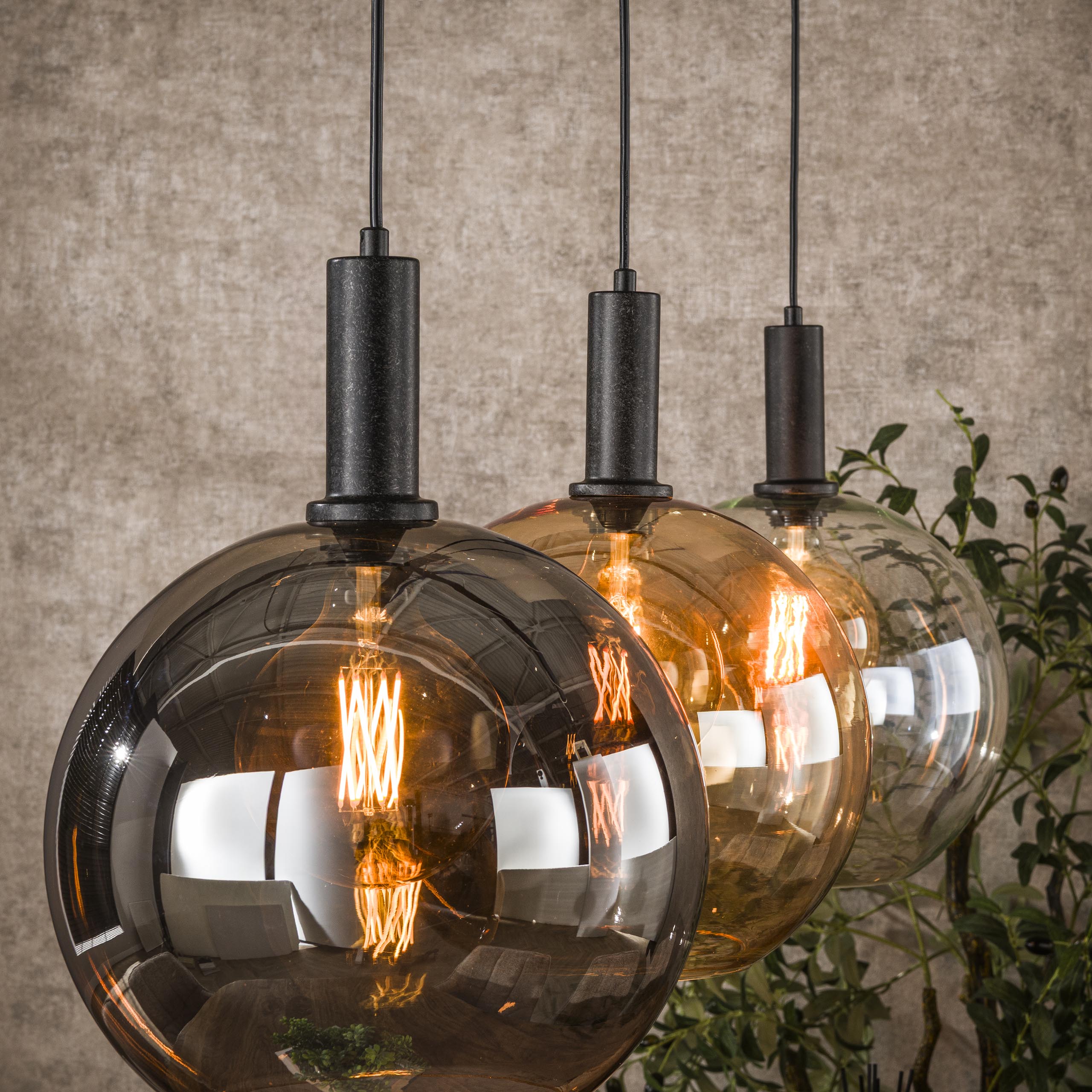 Hanglamp Sfera Tricolore 3-lichts / Artic zwart - Zijlstra