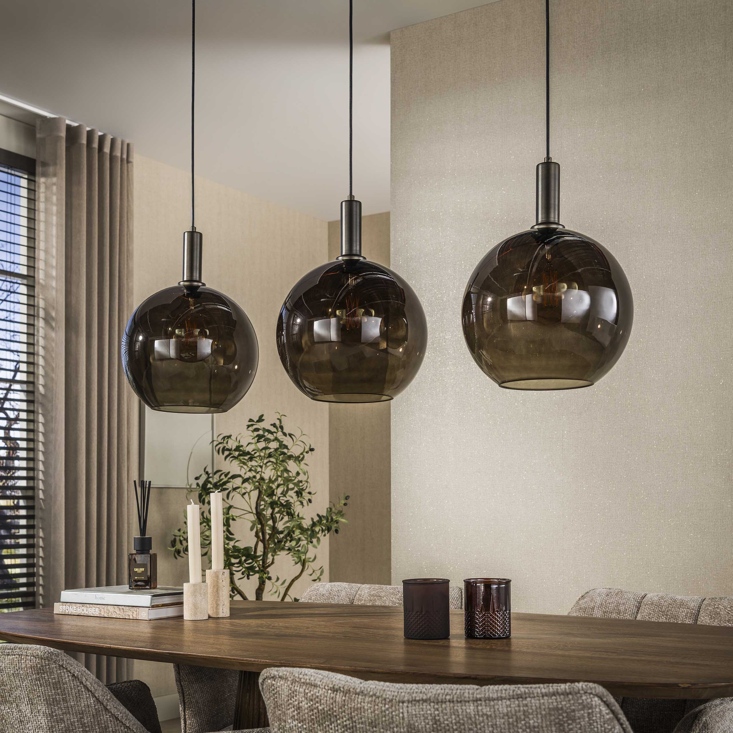 Hanglamp Sfera Tricolore 3-lichts / Sienna bruin - Zijlstra