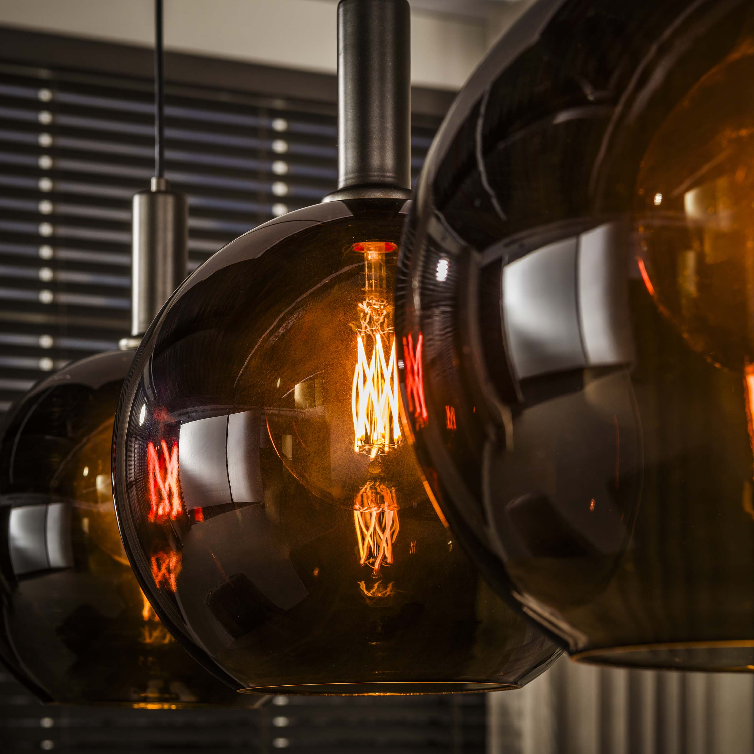 Pendelleuchte Sfera Tricolore 3-flammig in Sienna Braun - Emmo Design