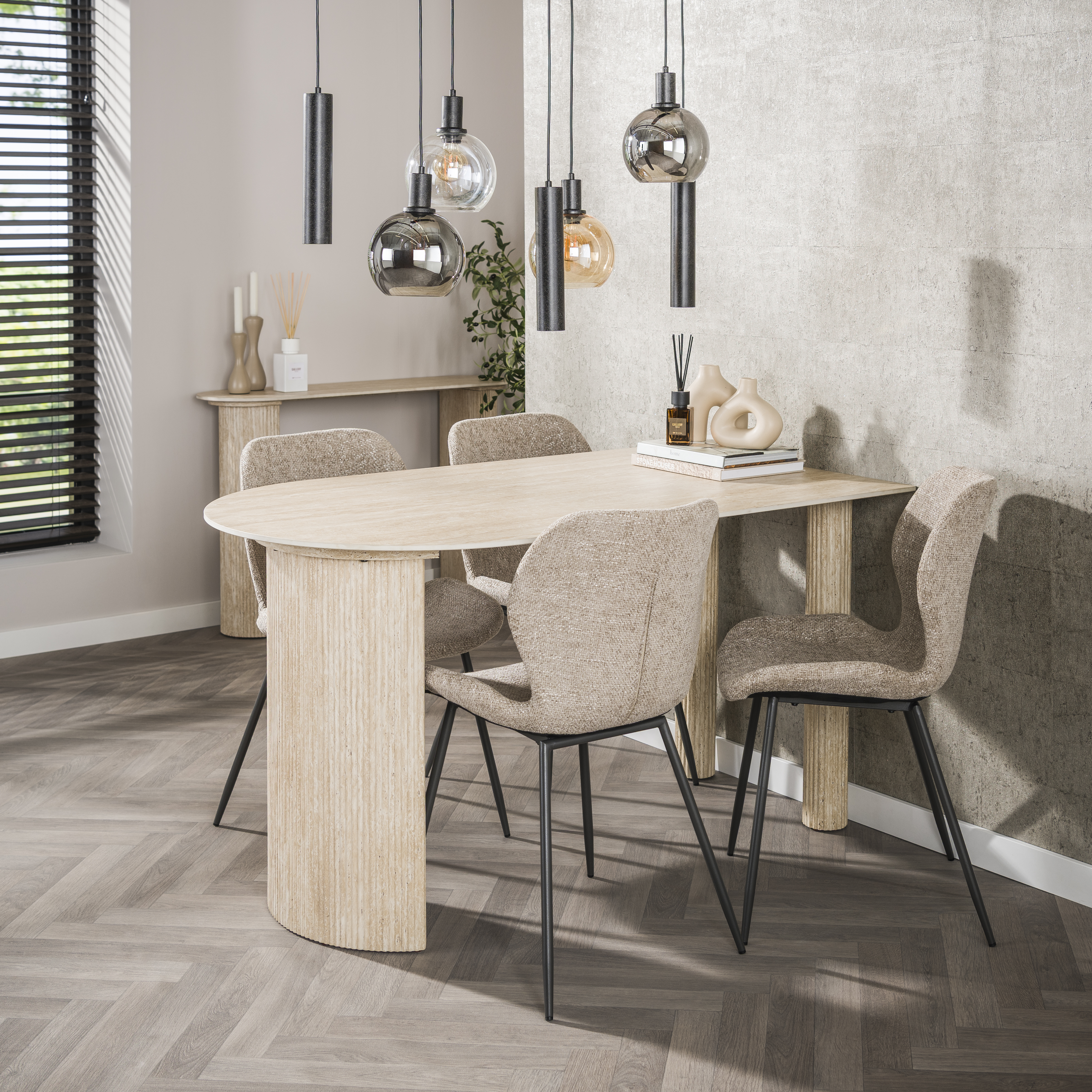 Pendelleuchte Sfera Tricolore 4+3-flammig in Artic Schwarz - Emmo Design