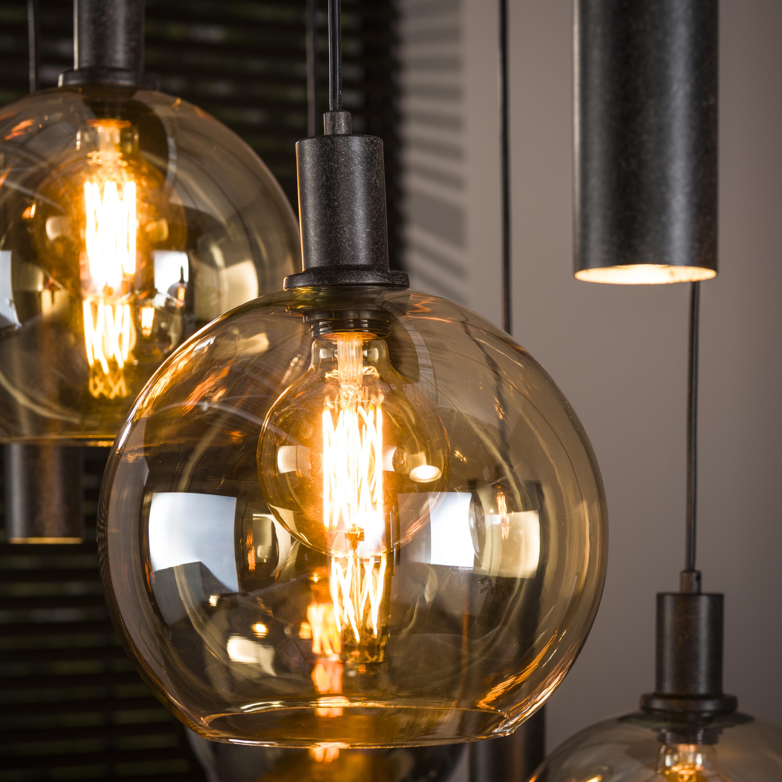 Hanglamp Sfera Tricolore 5+4-lichts / Artic zwart - Zijlstra