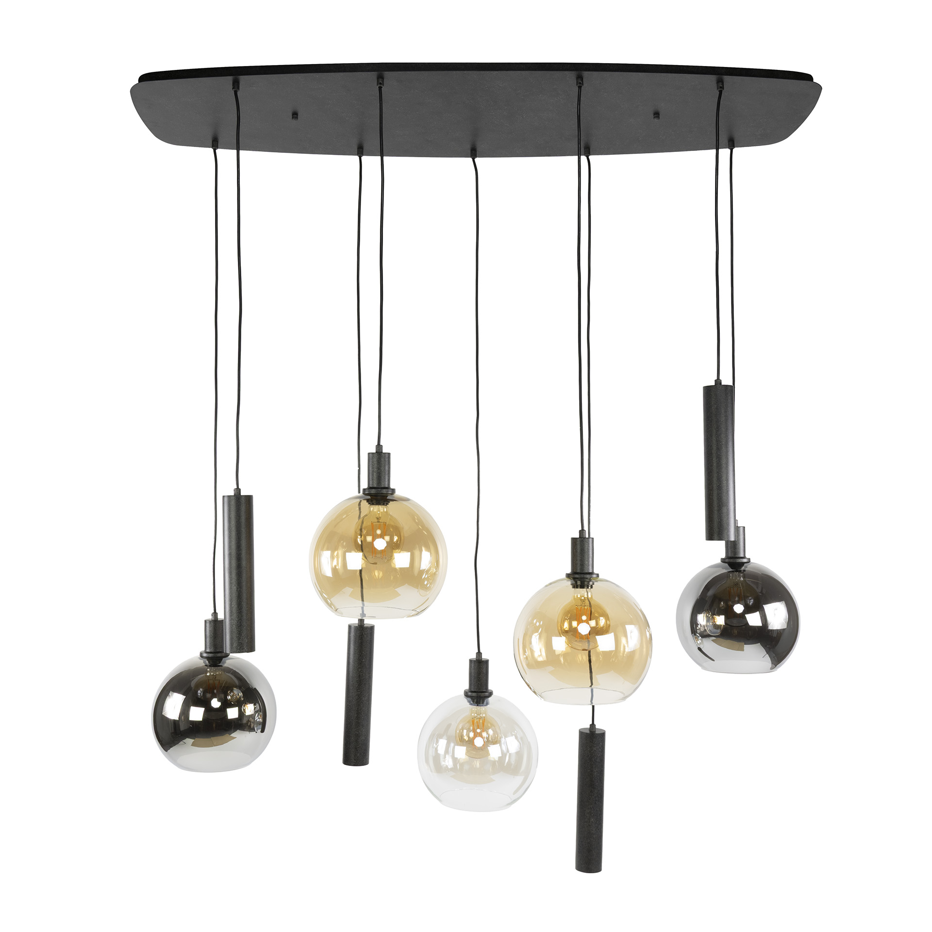 Hanglamp Sfera Tricolore 5+4-lichts / Artic zwart - Zijlstra