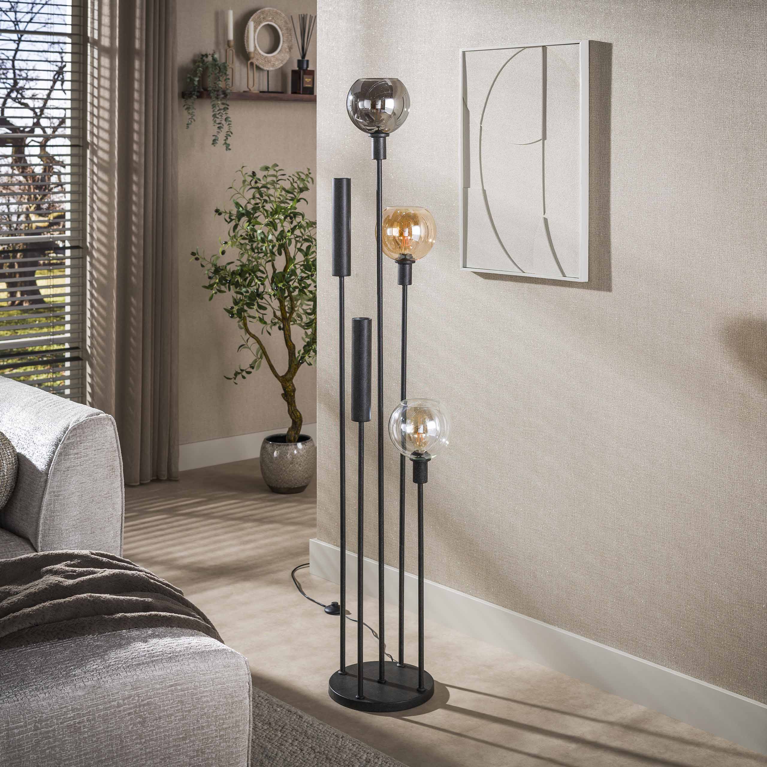 Vloerlamp Sfera Tricolore 5-lichts / Artic zwart - Zijlstra