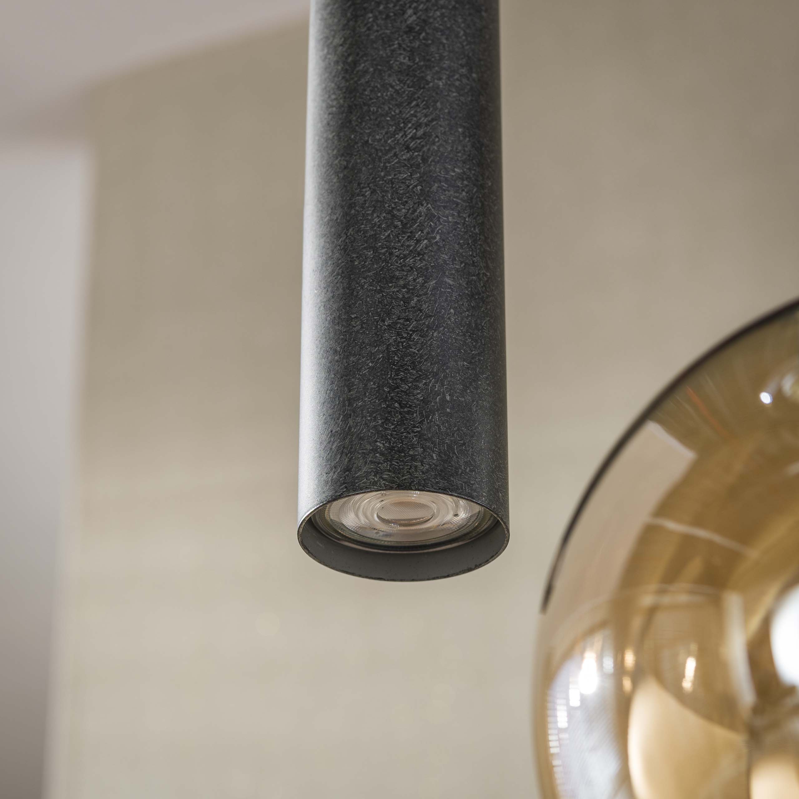 Pendelleuchte Sfera Tricolore getrapt 5-flammig in Artic Schwarz - Emmo Design