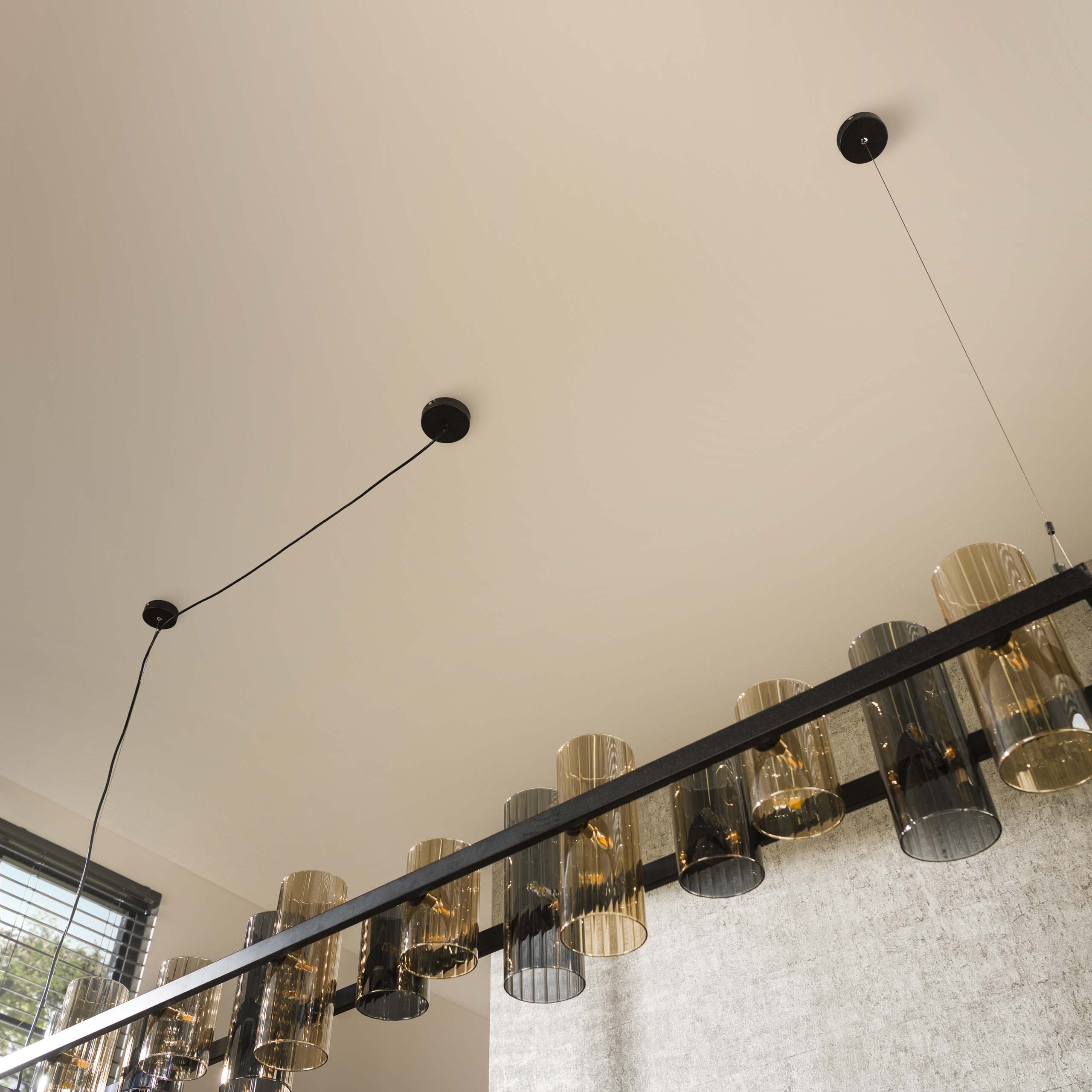 Pendelleuchte Cylinder Glass 14-flammig in Artic Schwarz - Emmo Design
