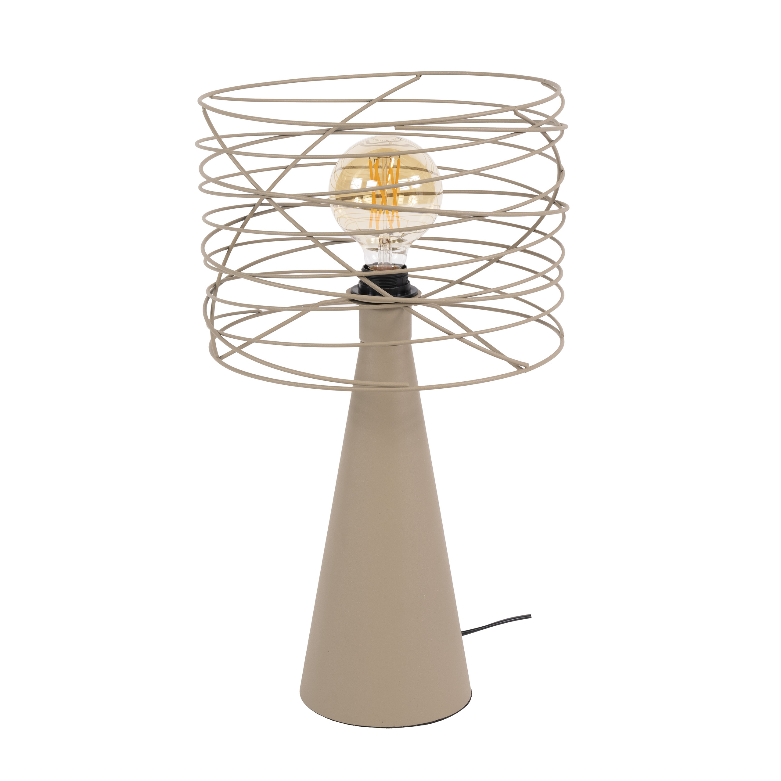 Tischleuchte Curl 1-flammig in Beige - Emmo Design