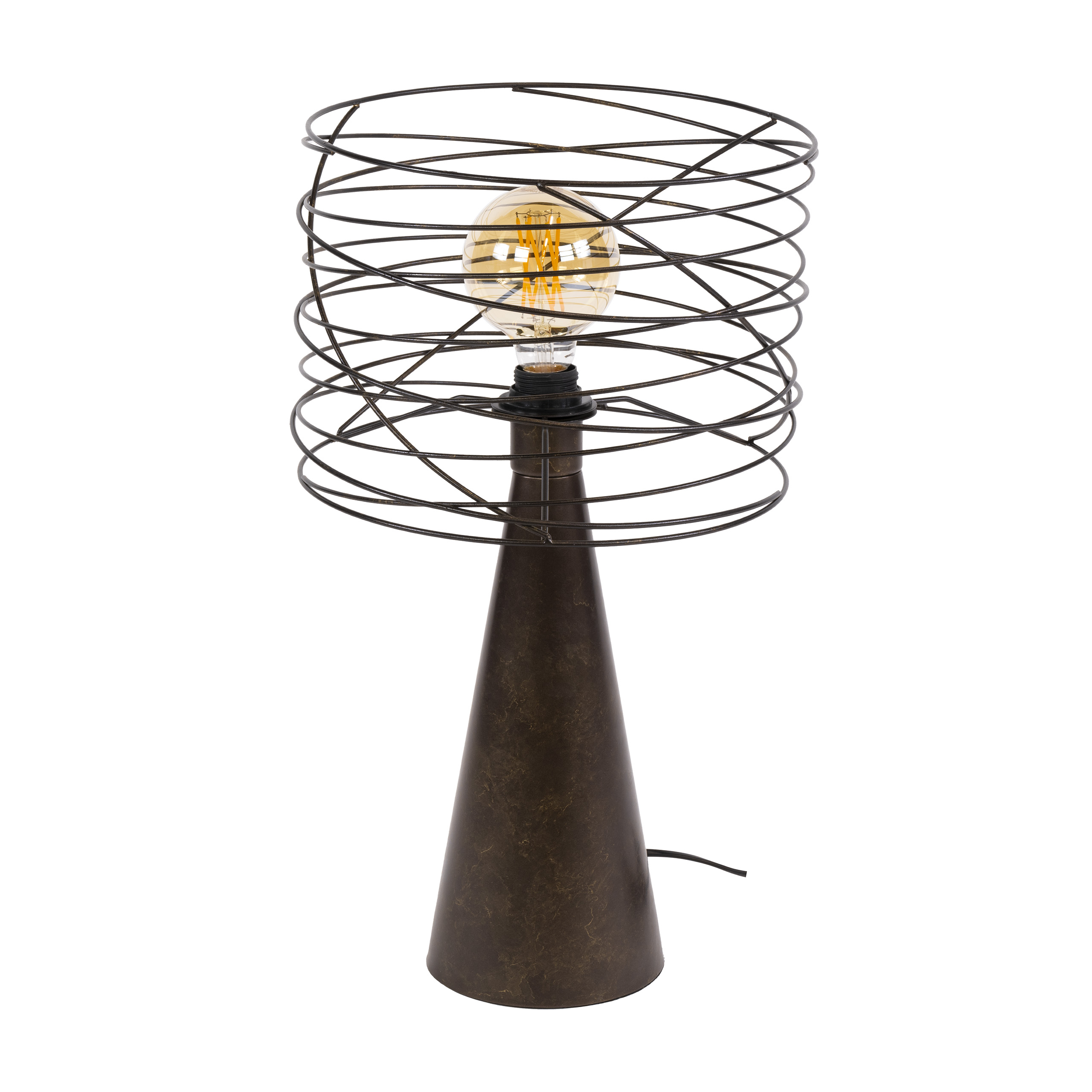 Tischleuchte Curl 1-flammig in Urban Braun - Emmo Design