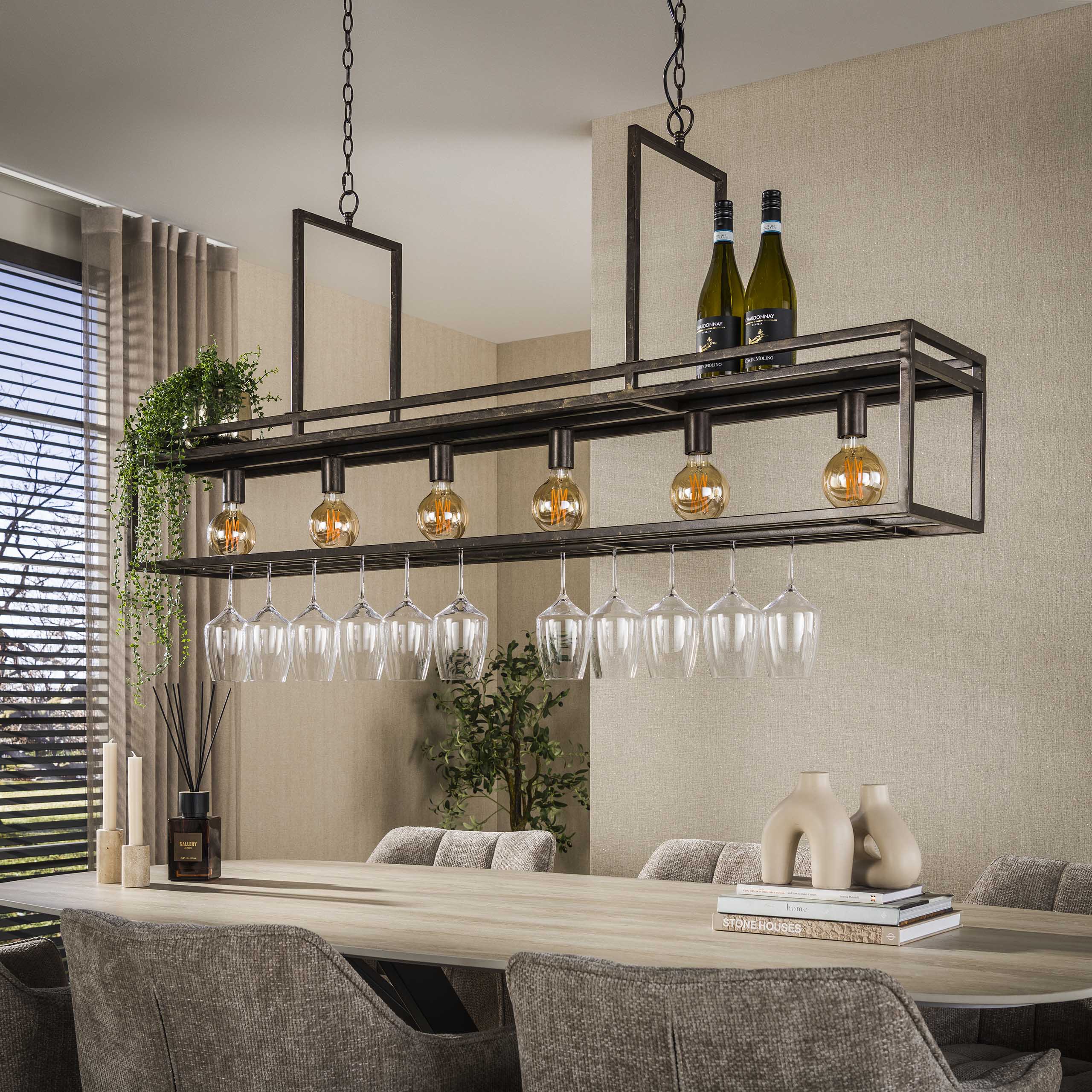 Hanglamp Decorate 6-lichts / Urban bruin - Zijlstra