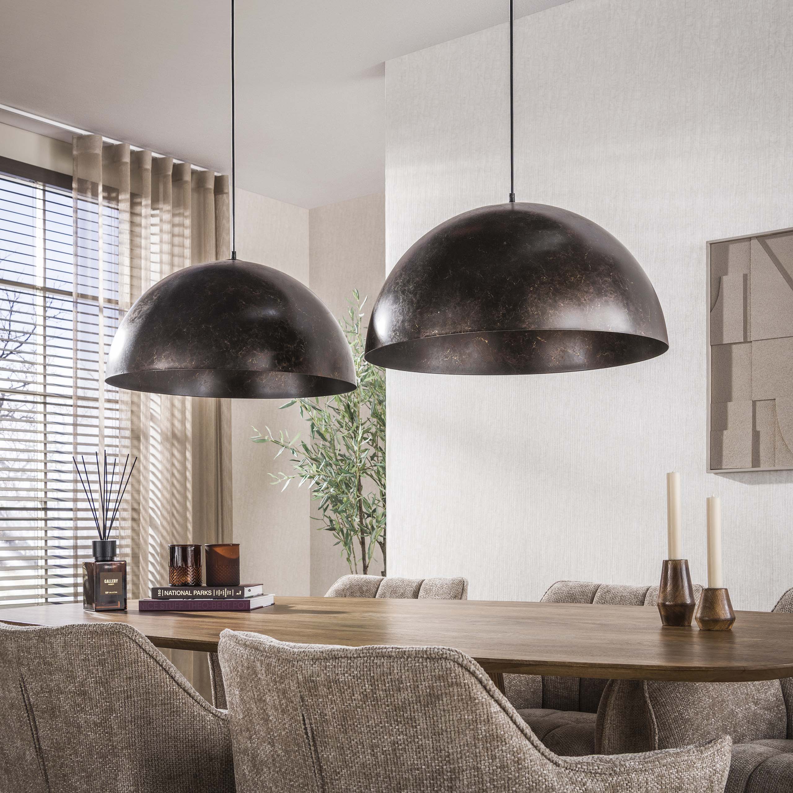 Hanglamp Dome 2-lichts Ø60cm / Urban bruin - Zijlstra
