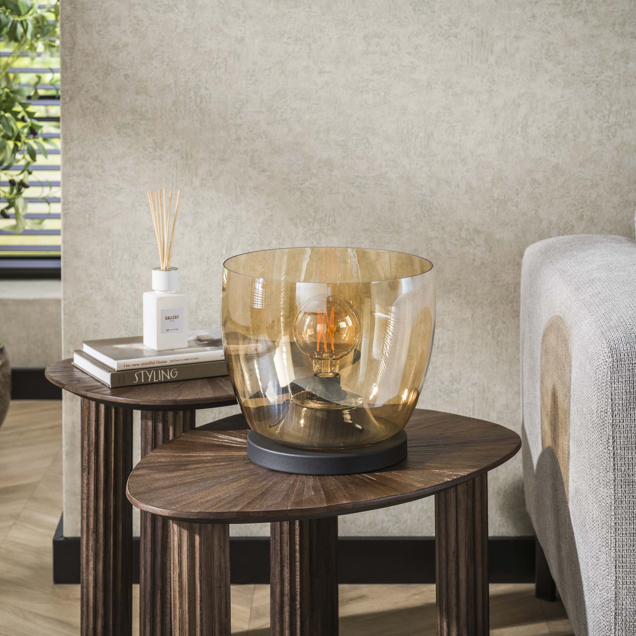 Vloerlamp UP L 1-lichts / Amber glas - Zijlstra