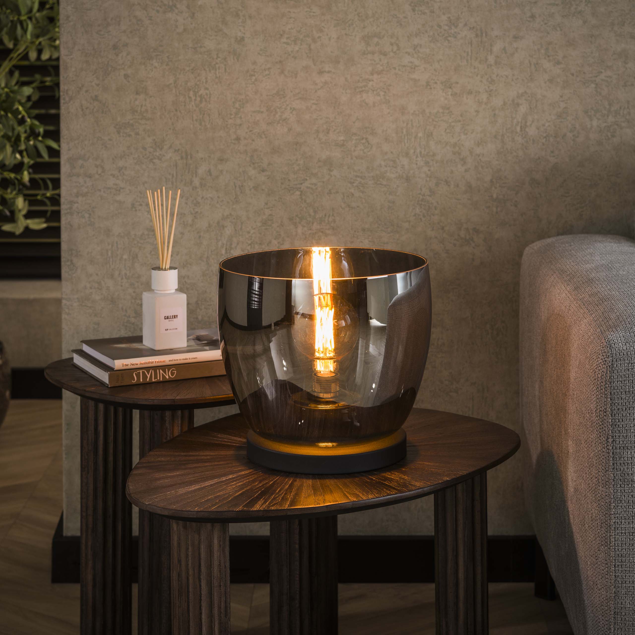 Vloerlamp UP L 1-lichts / Smoke grey glas - Zijlstra