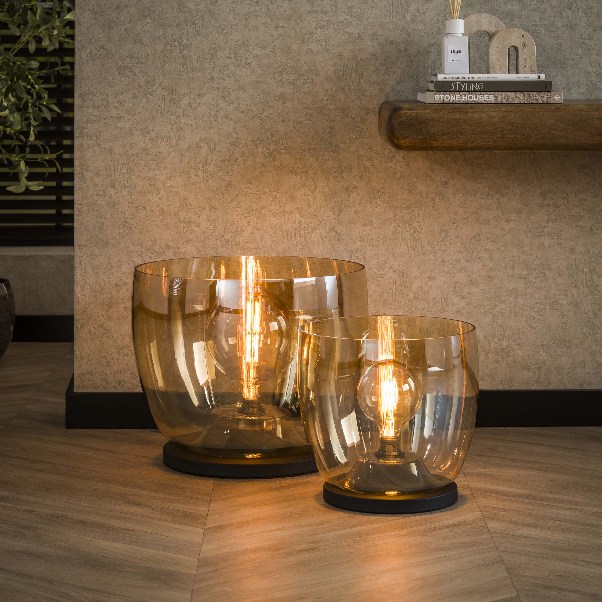 Vloerlamp UP XL 1-lichts / Amber glas - Zijlstra