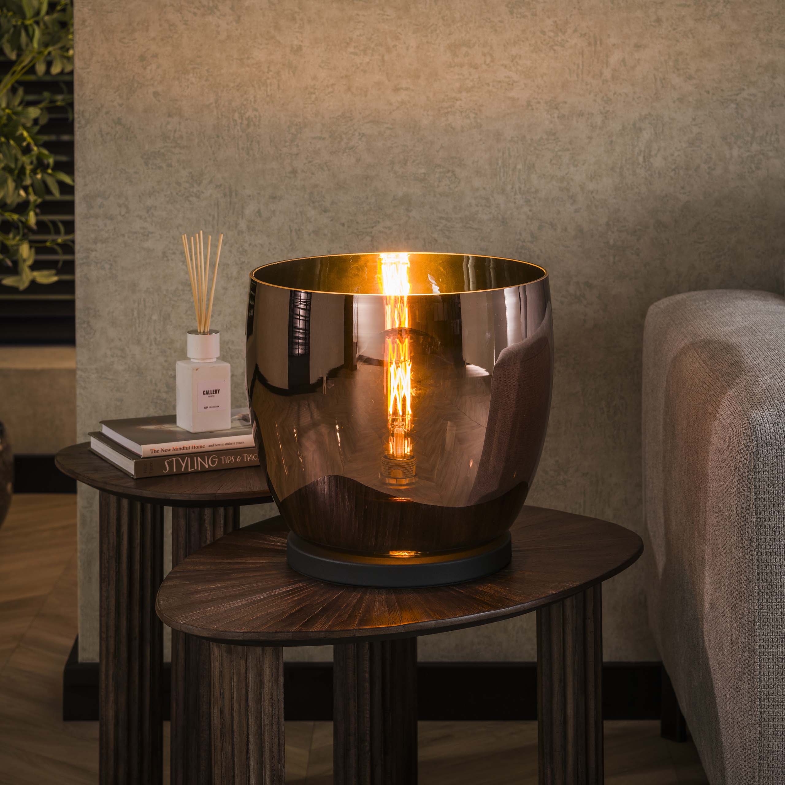 Vloerlamp UP XL 1-lichts / Koper glas - Zijlstra