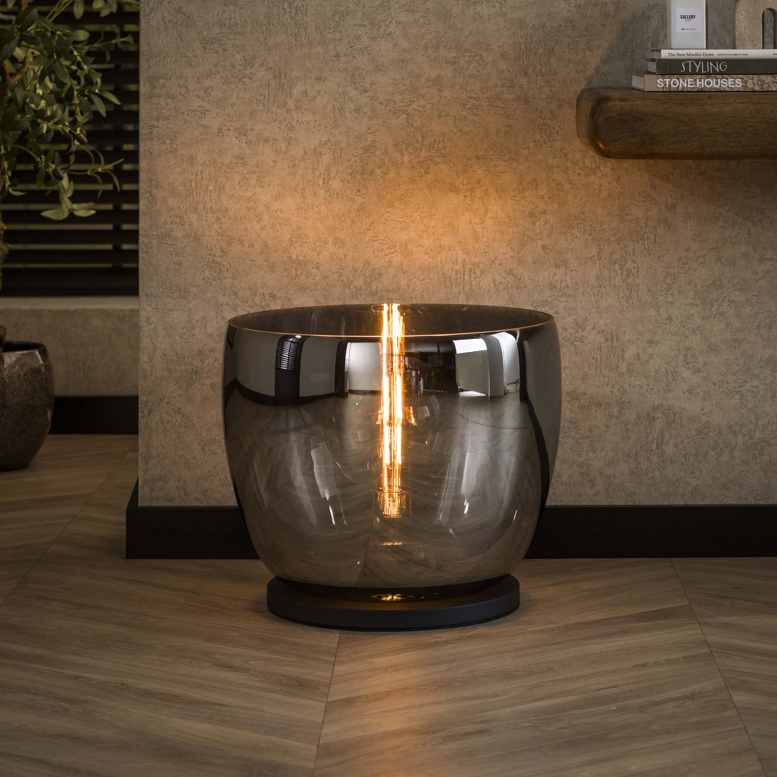 Vloerlamp UP XXL 1-lichts / Smoke grey glas - Zijlstra