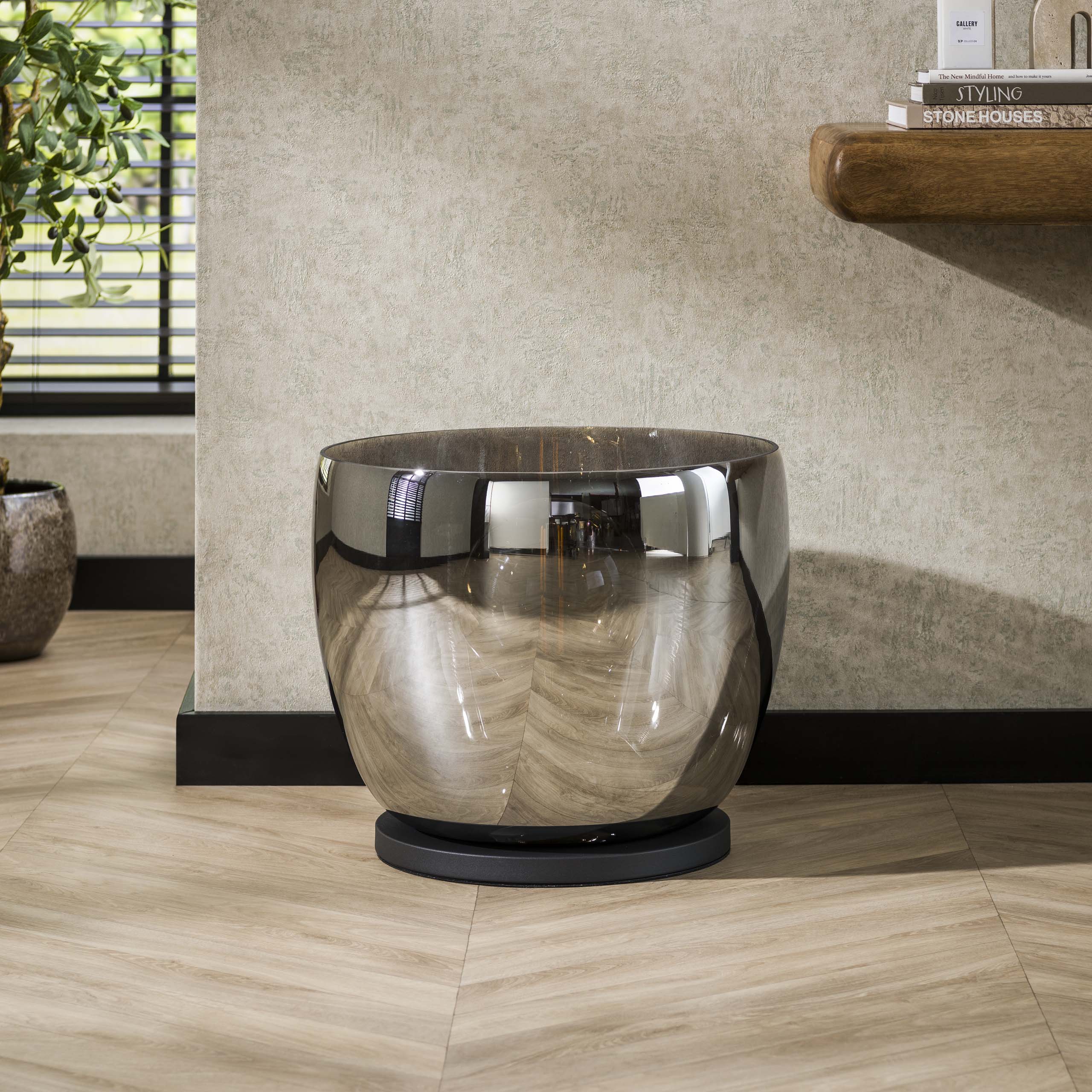 Vloerlamp UP XXL 1-lichts / Smoke grey glas - Zijlstra