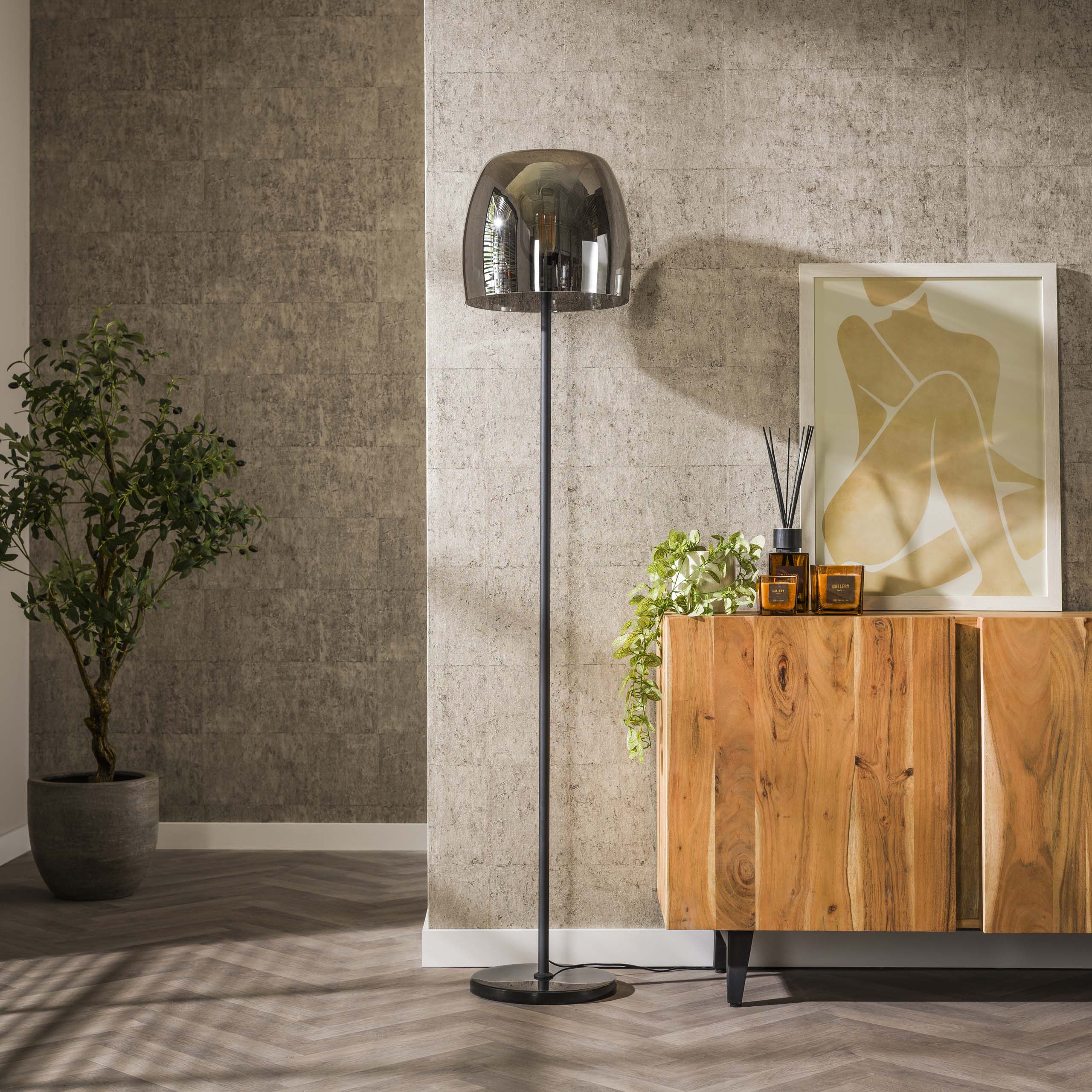 Vloerlamp Drift Glass 1-lichts / Smoke grey glas - Zijlstra