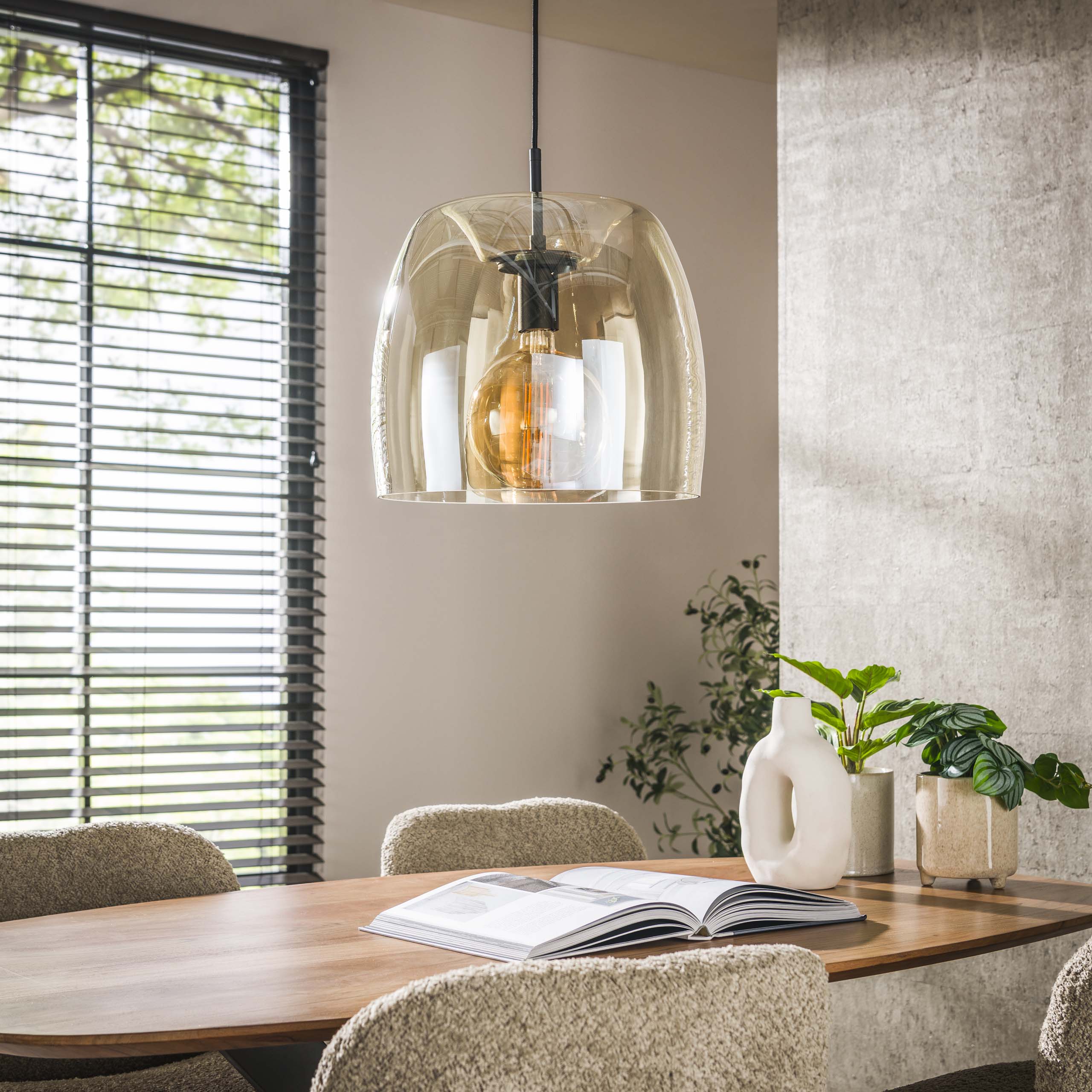 Hanglamp Drift Glass 1-lichts / Amber glas - Zijlstra