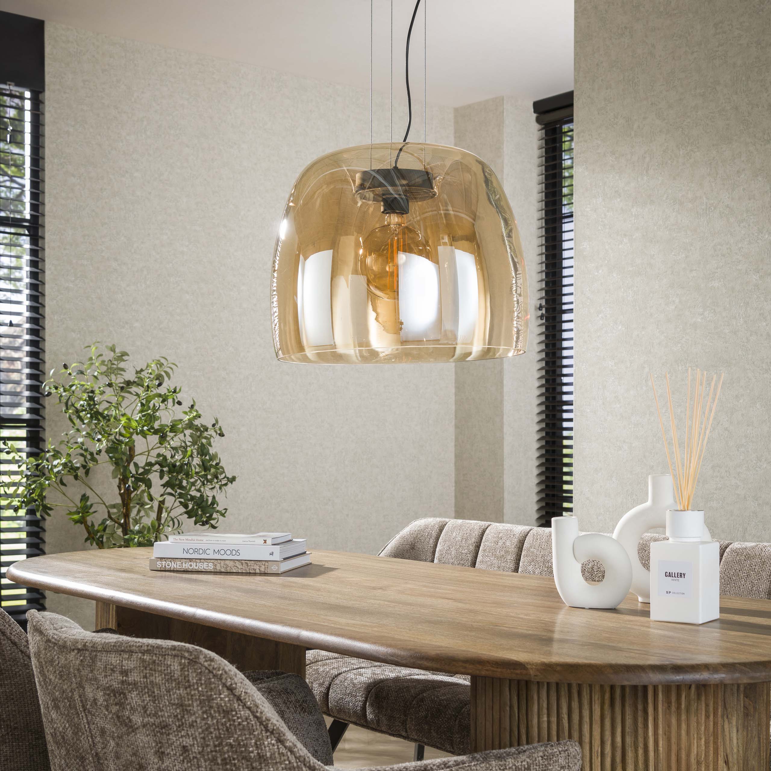 Hanglamp Drift Glass XL 1-lichts / Amber glas - Zijlstra