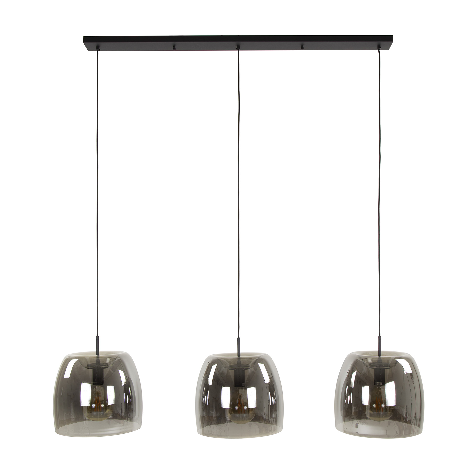 Hanglamp Drift Glass 3-lichts / Smoke grey glas - Zijlstra