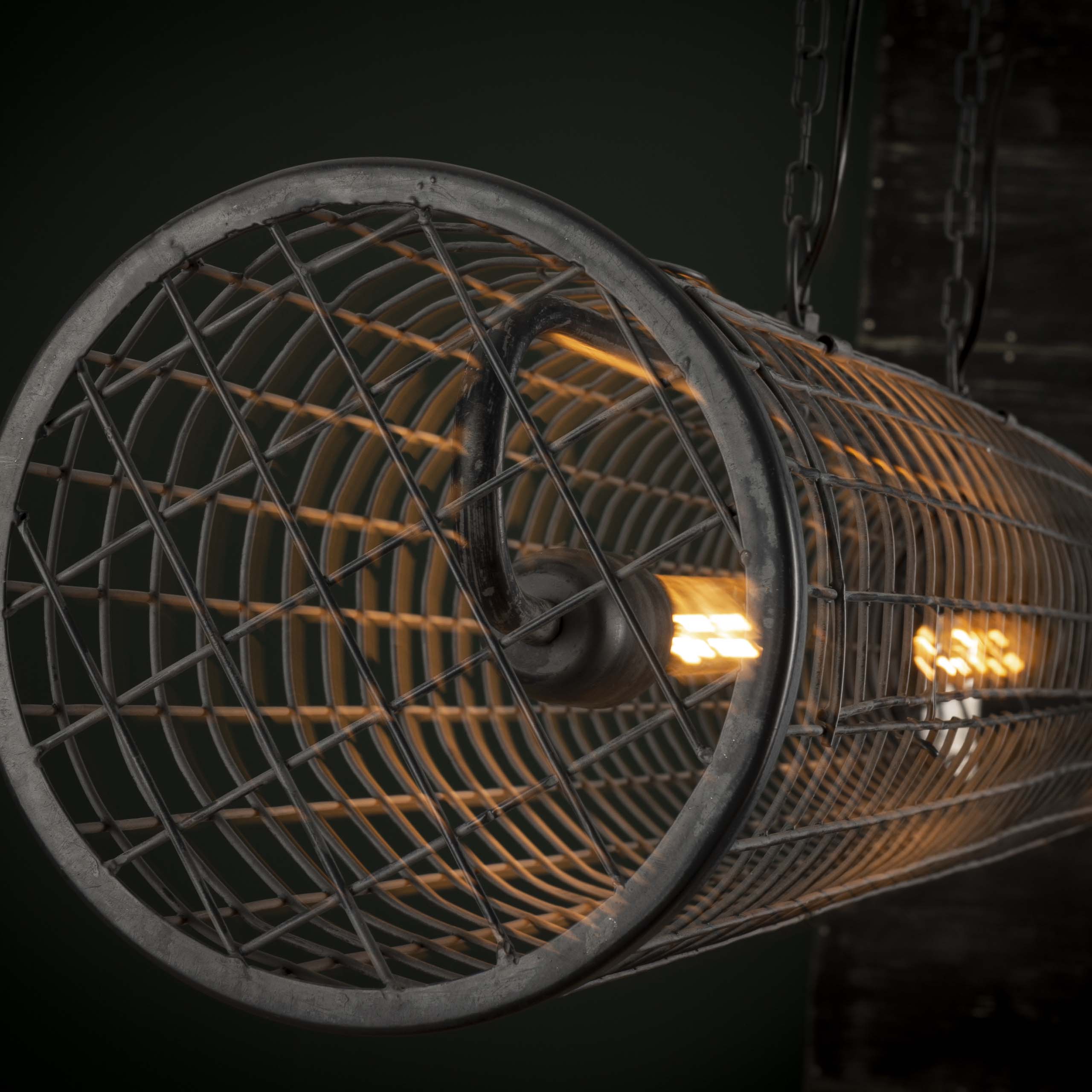 Hanglamp Cylinder Wire 2-lichts / Slate grey - Zijlstra