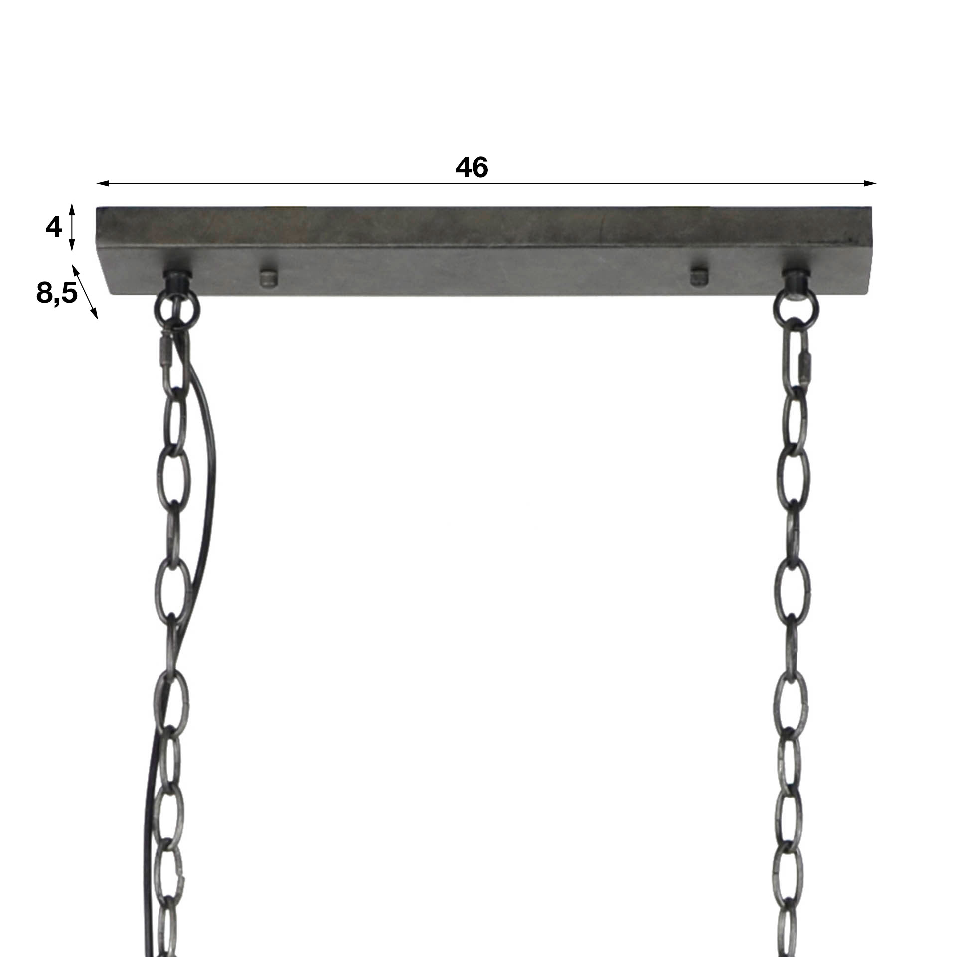 Hanglamp Cylinder Wire 2-lichts / Slate grey - Zijlstra
