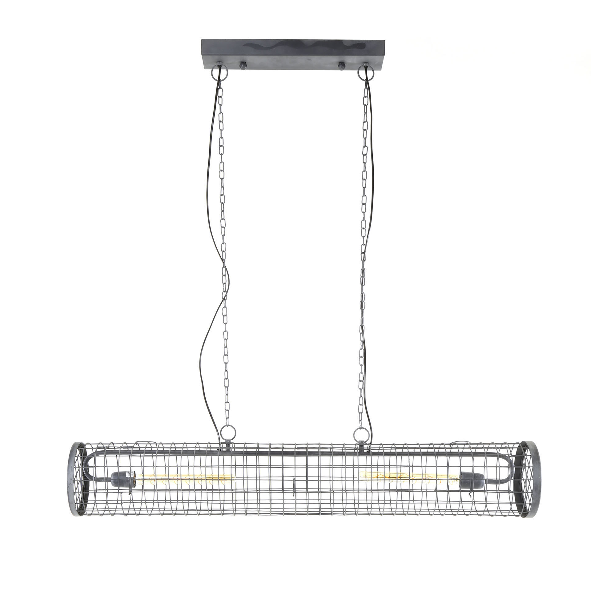 Hanglamp Cylinder Wire 2-lichts / Slate grey - Zijlstra