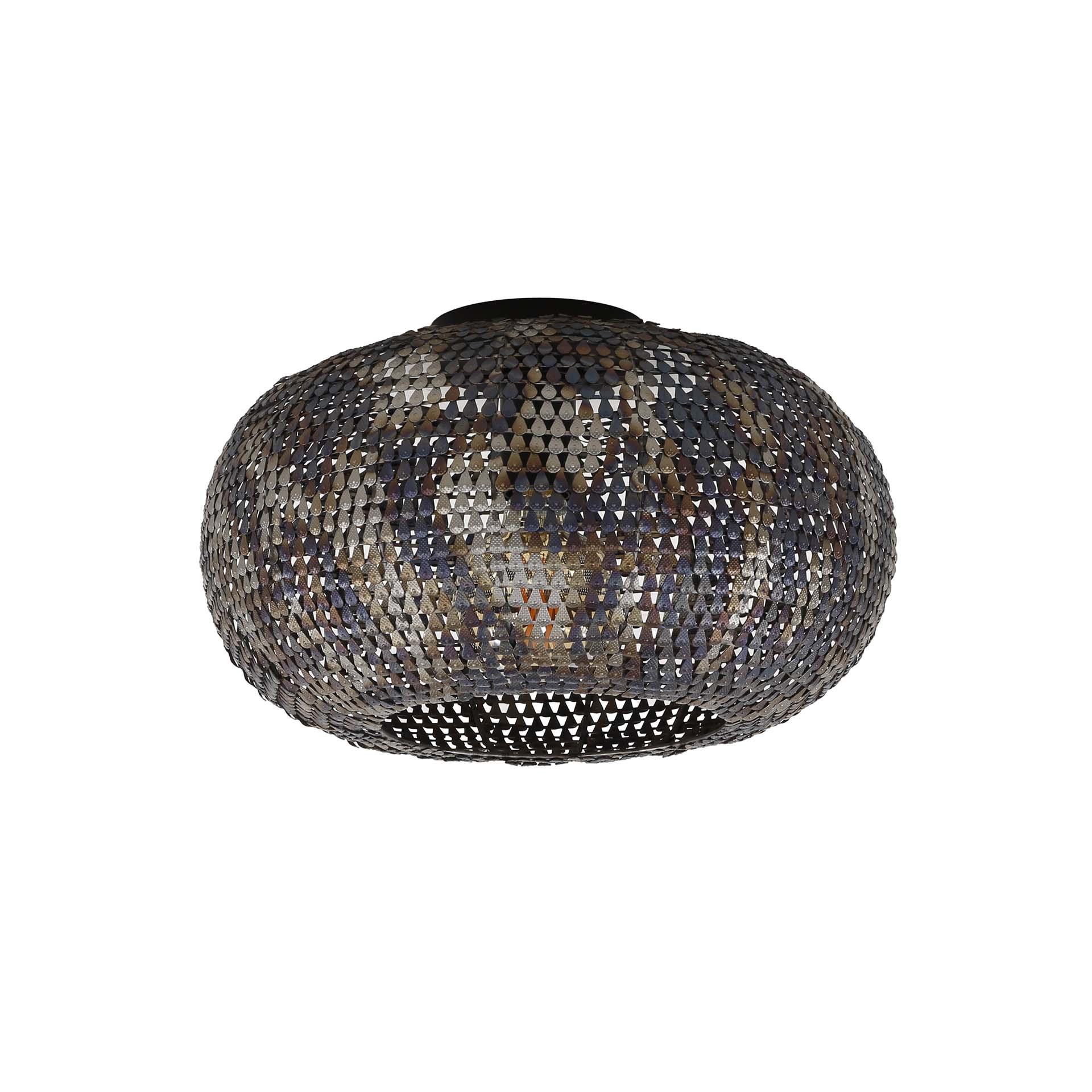Plafondlamp Armor 1-lichts / Zwart bruin - Zijlstra