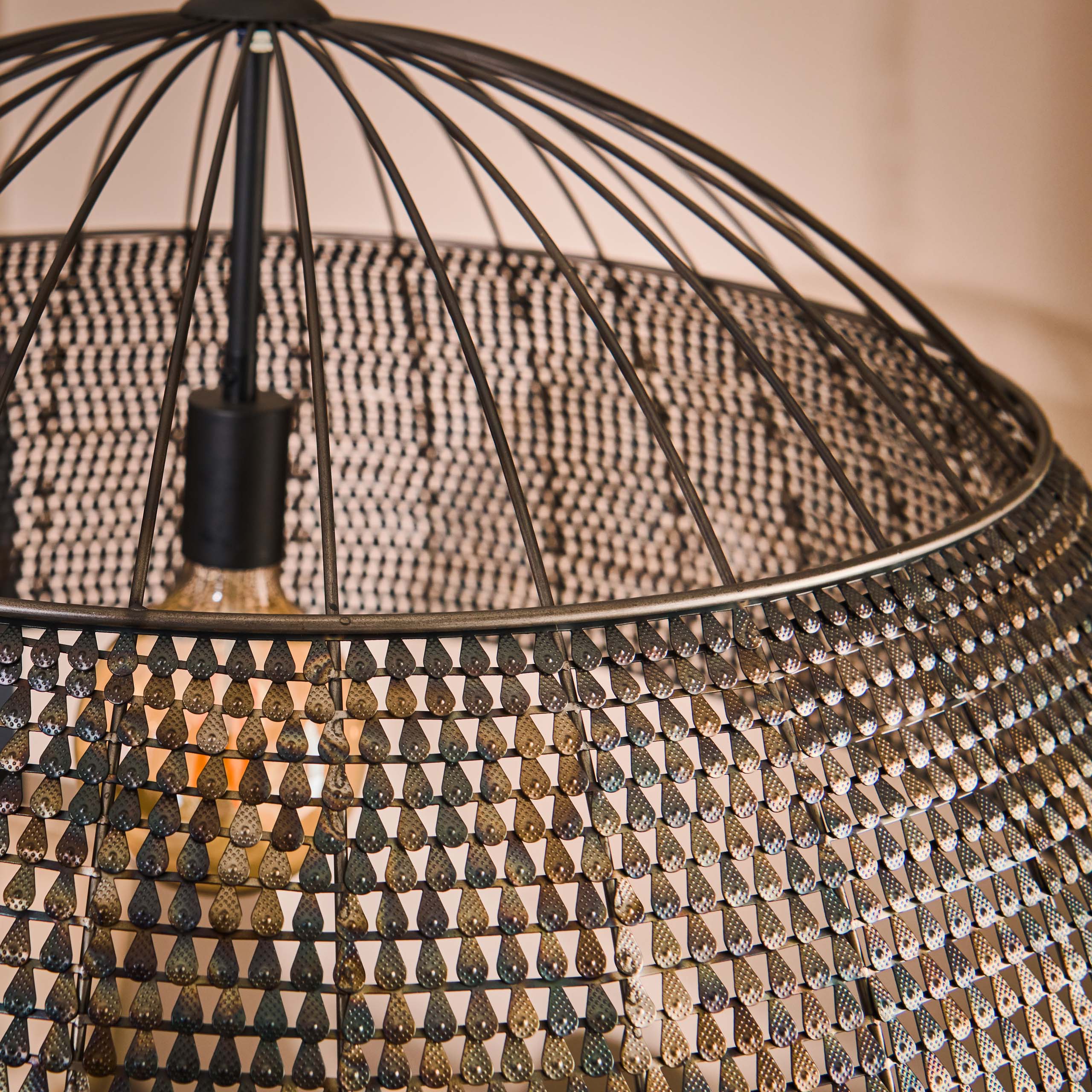 Hanglamp Armor 1-lichts Ø80cm / Zwart bruin - Zijlstra