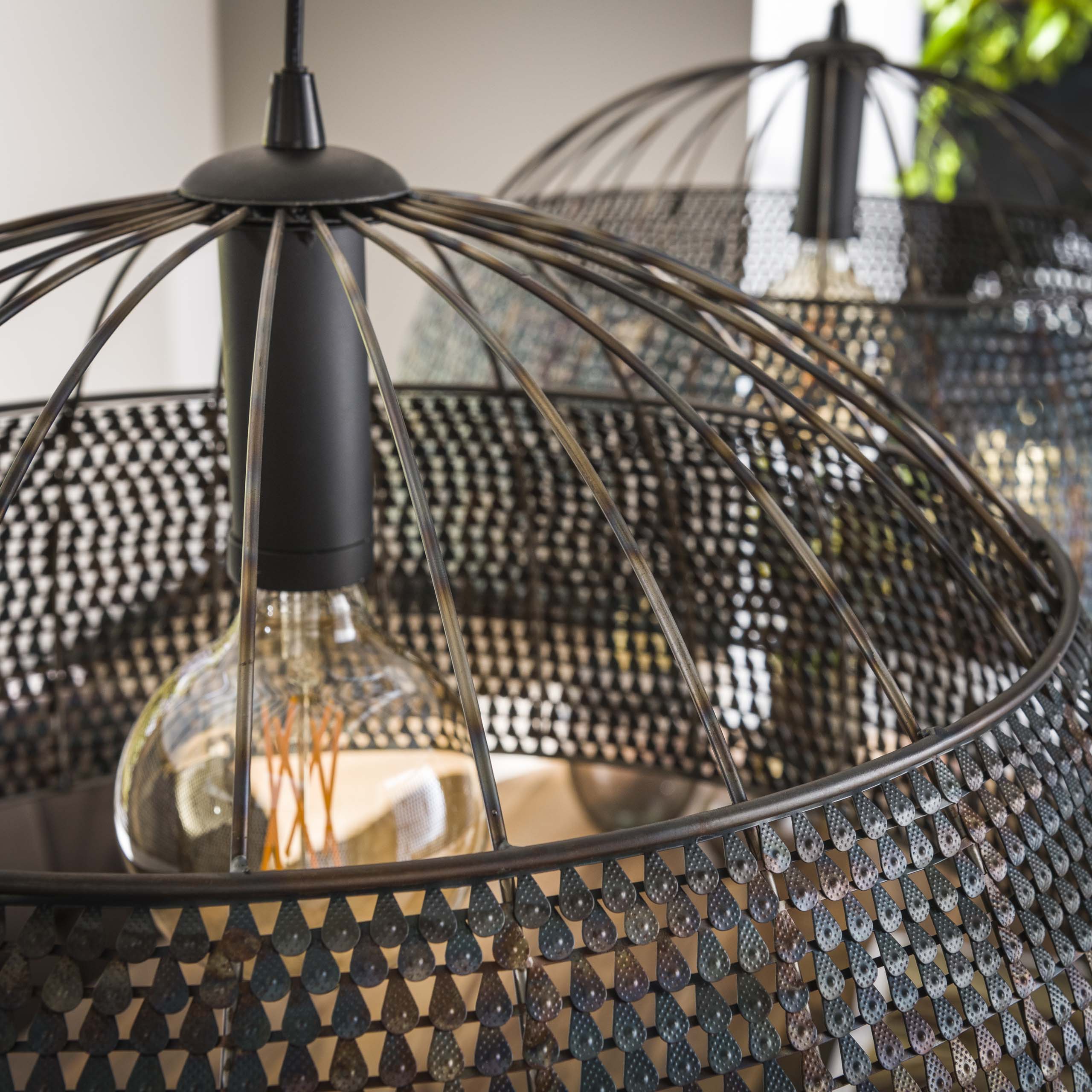 Hanglamp Armor Open 2-lichts Ø60cm / Zwart bruin - Zijlstra