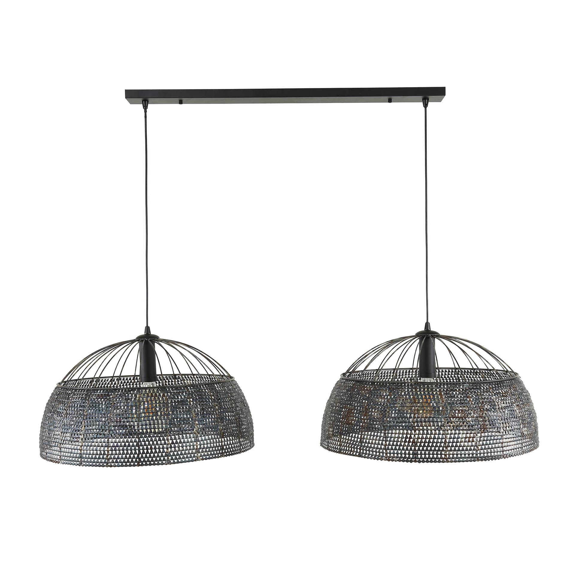 Hanglamp Armor Open 2-lichts Ø60cm / Zwart bruin - Zijlstra