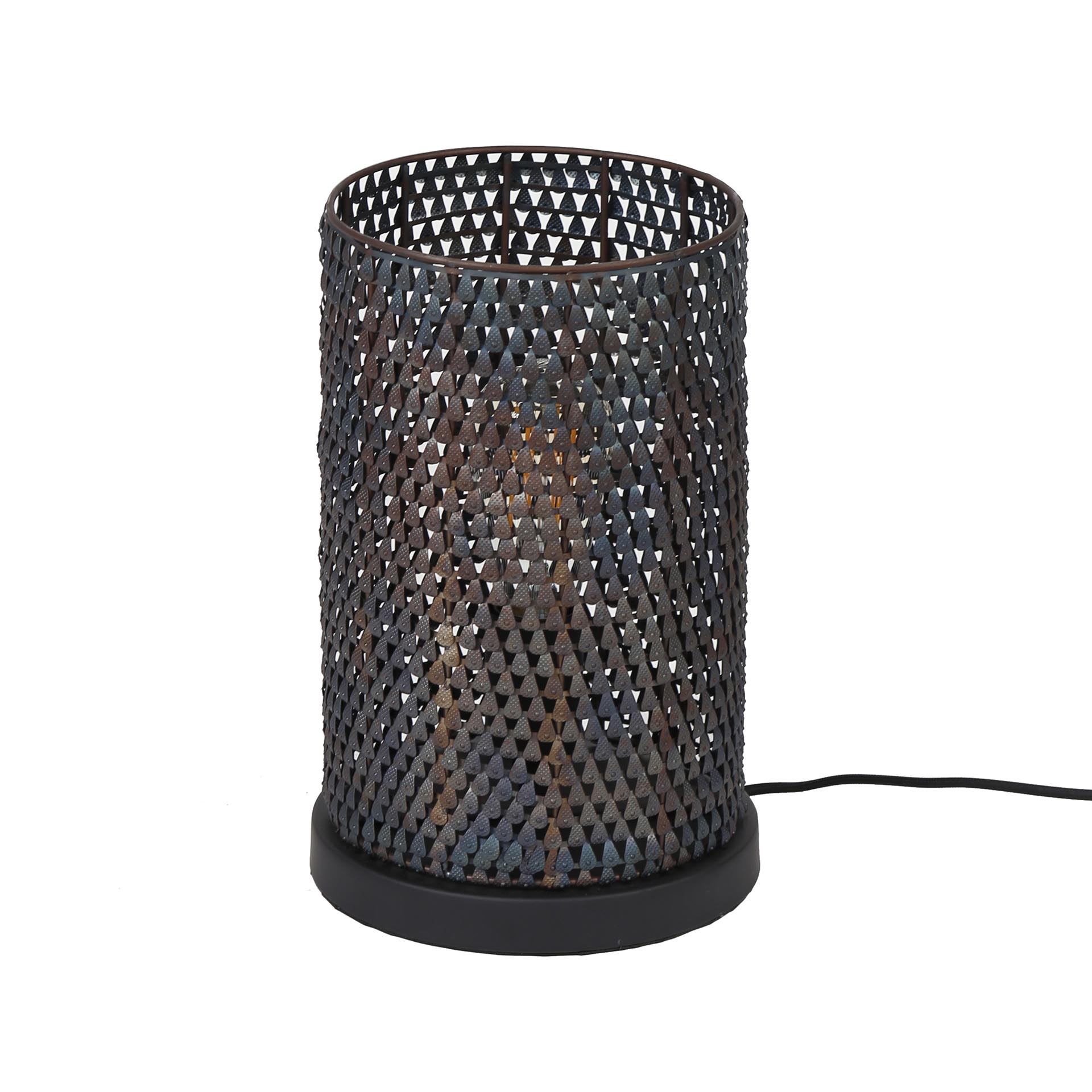 Tafellamp Armor Tube 1-lichts / Zwart bruin - Zijlstra