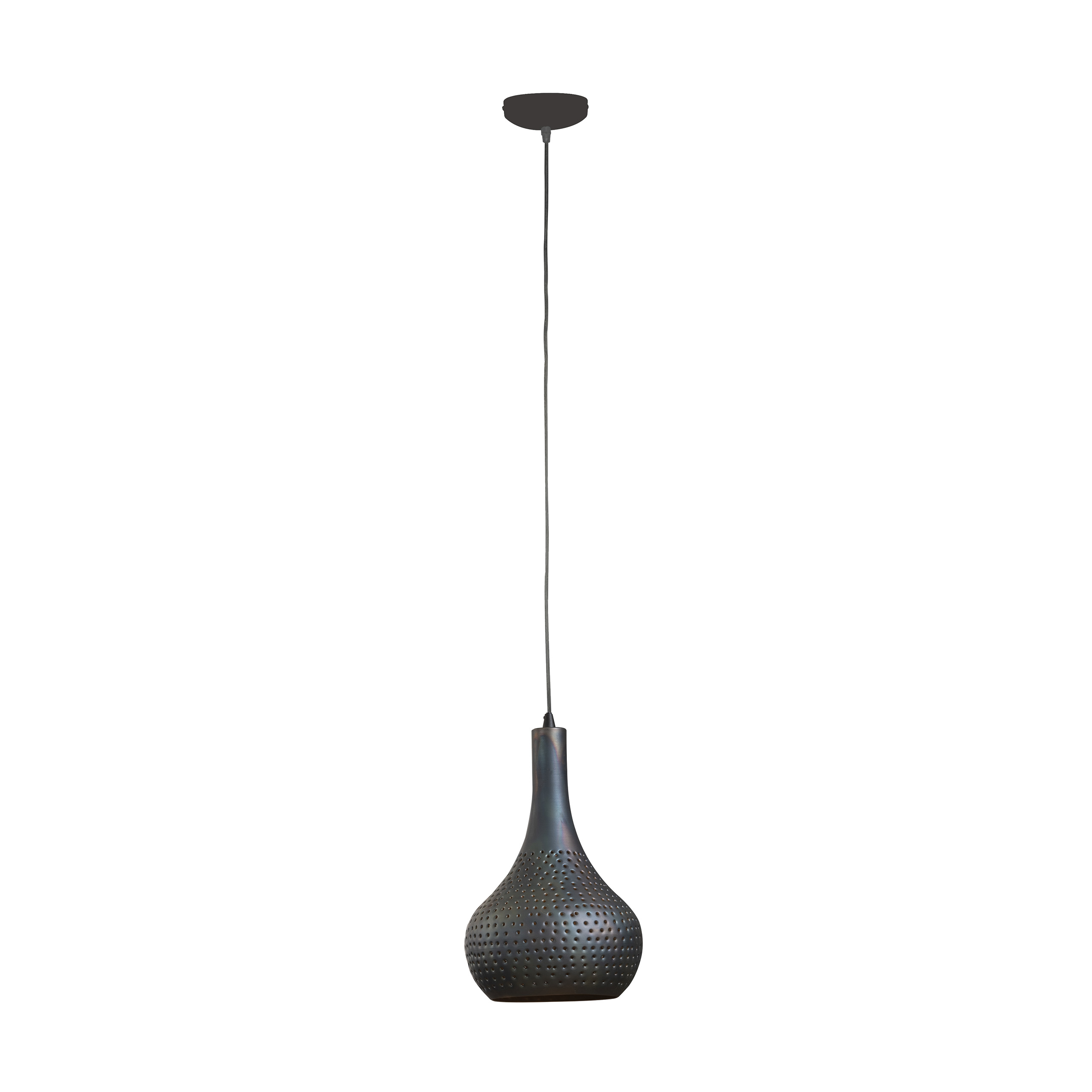 Pendelleuchte Punch Cone 1-flammig in Schwarz-Braun (Schwarz Braun) - Emmo Design