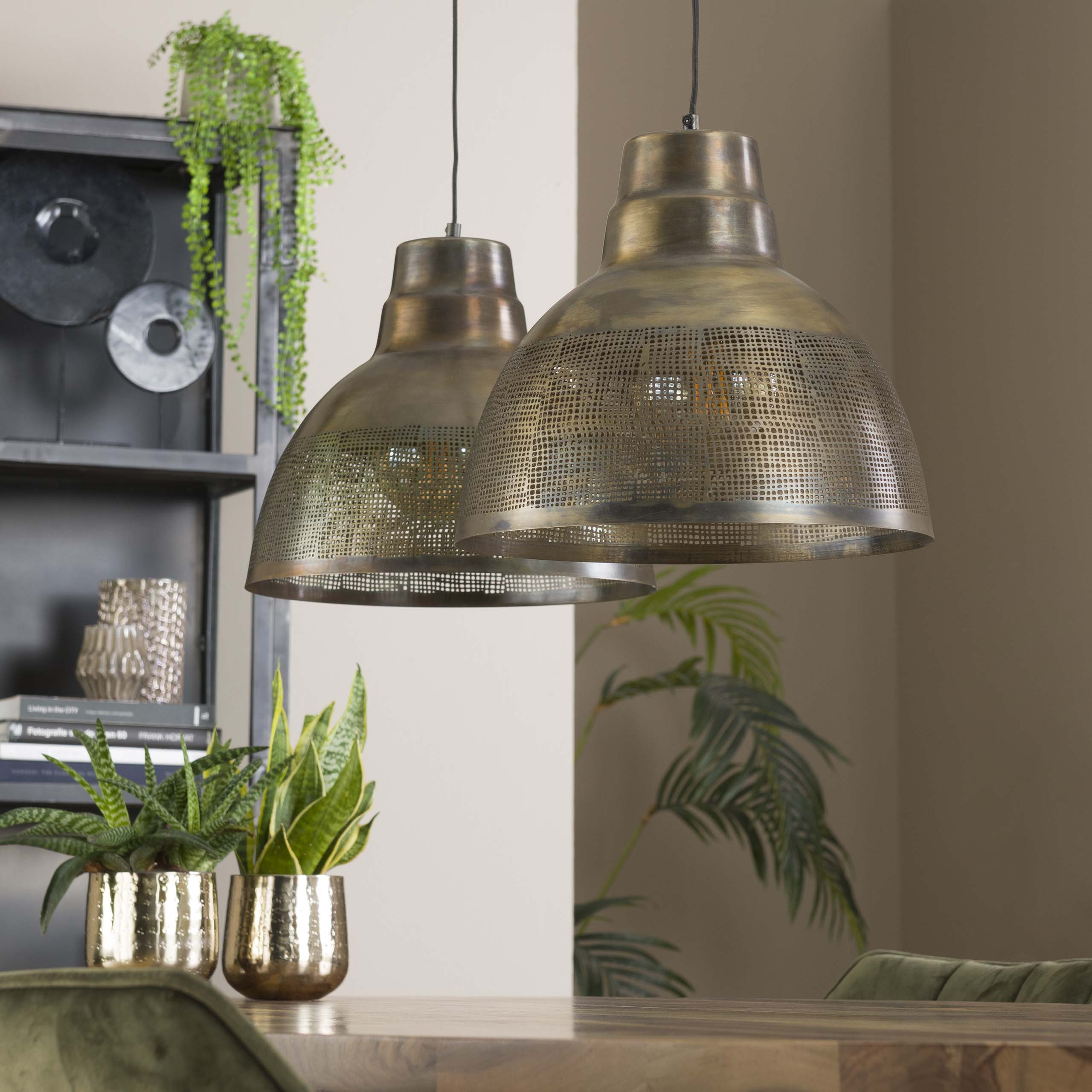 Pendelleuchte Screen 2-flammig in Antikbronze (Antiek brons) - Emmo Design