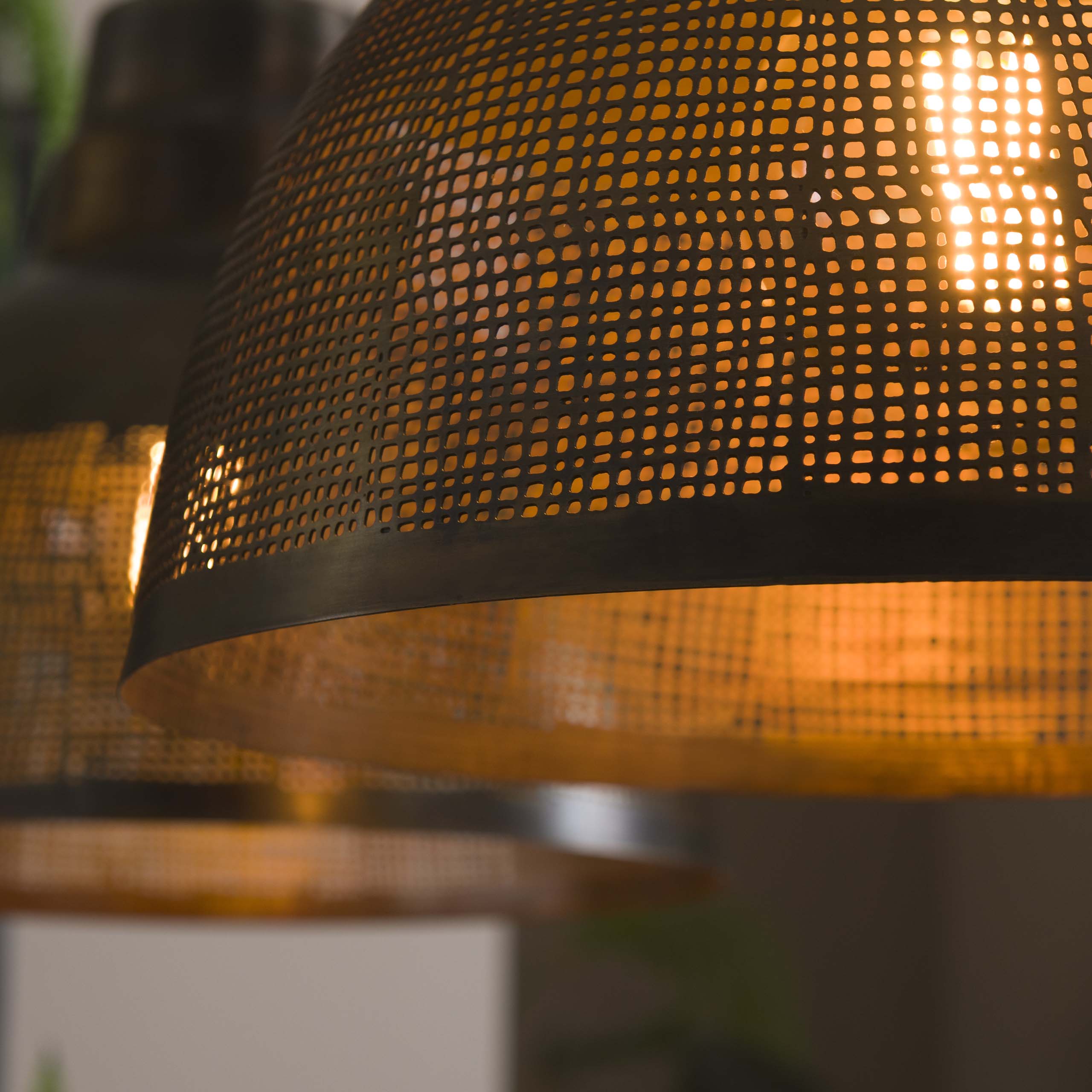Hanglamp Screen 2-lichts / Antiek brons - Zijlstra