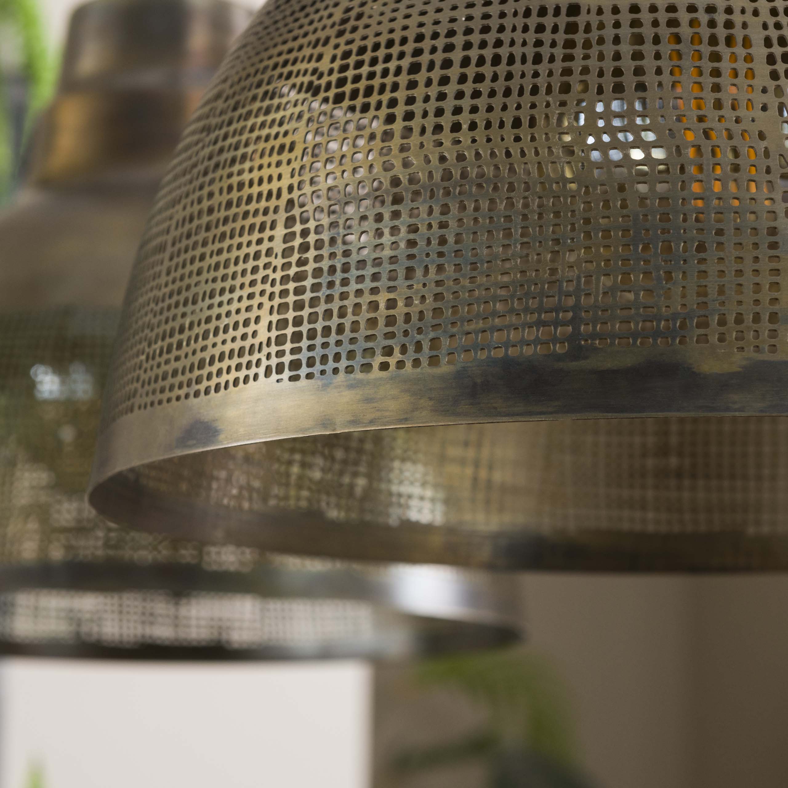 Pendelleuchte Screen 2-flammig in Antikbronze (Antiek brons) - Emmo Design