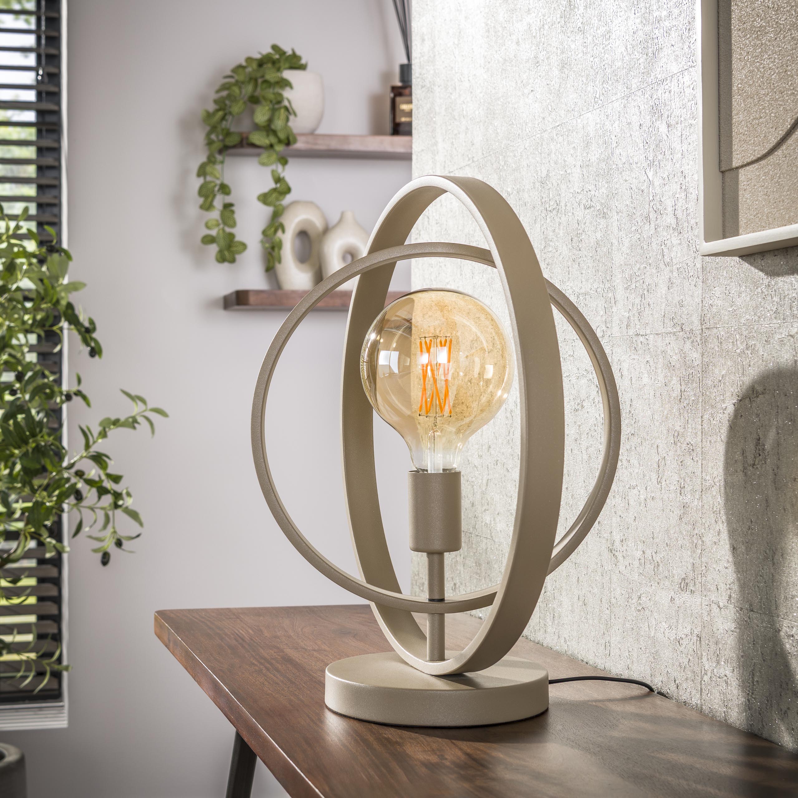 Tischleuchte Turn Around 1-flammig in Beige - Emmo Design