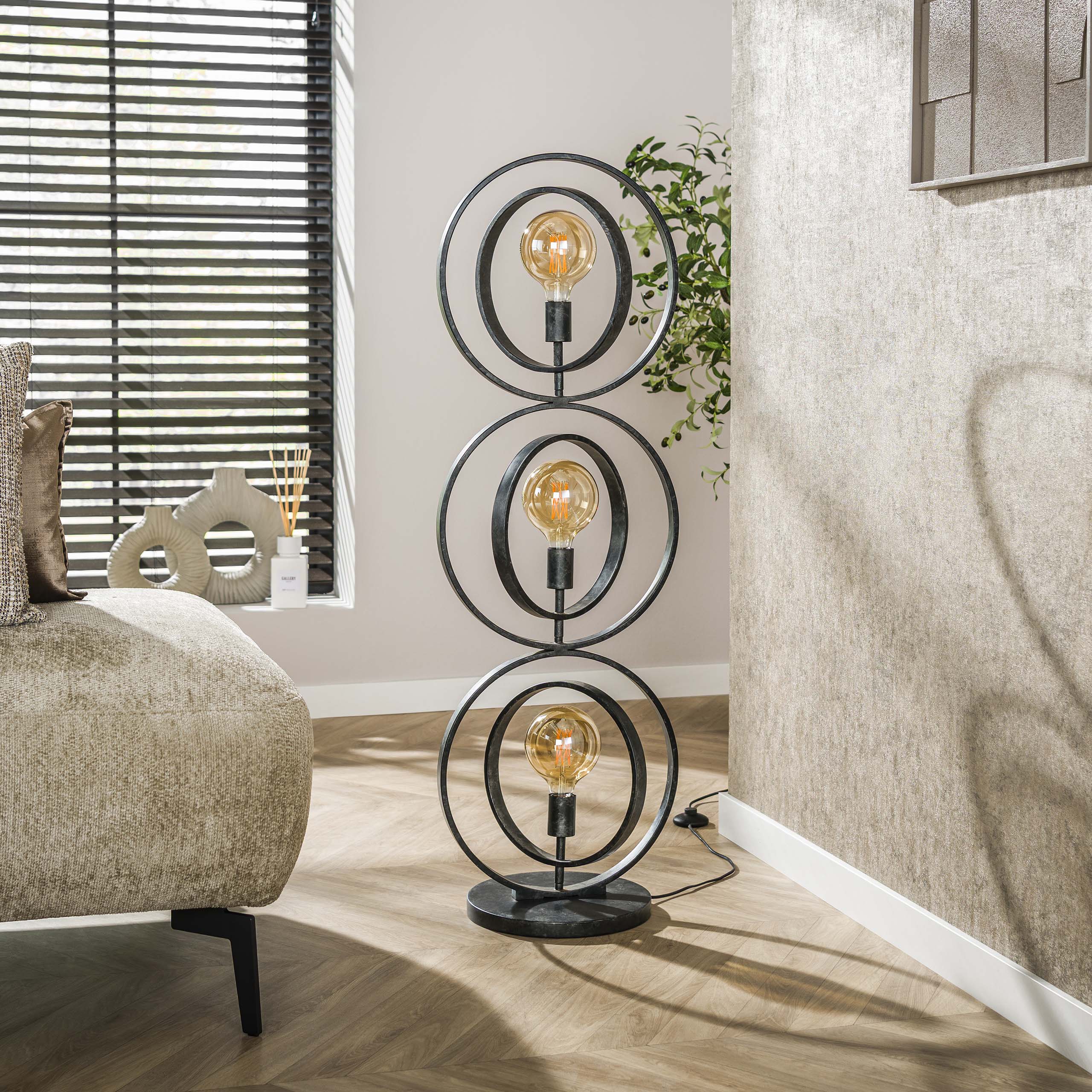 Vloerlamp Turn Around 3-lichts / Charcoal - Zijlstra