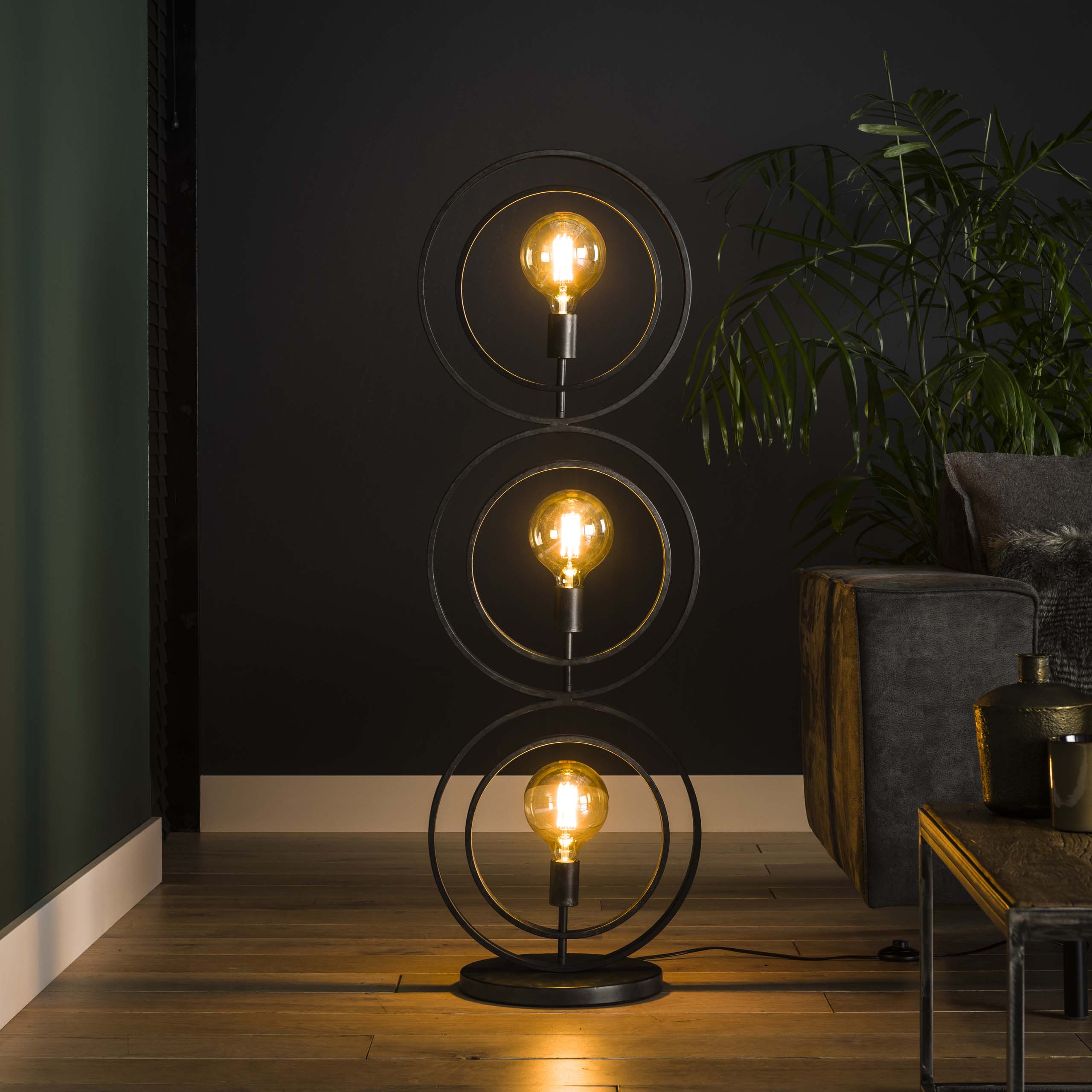 Vloerlamp Turn Around 3-lichts / Charcoal - Zijlstra