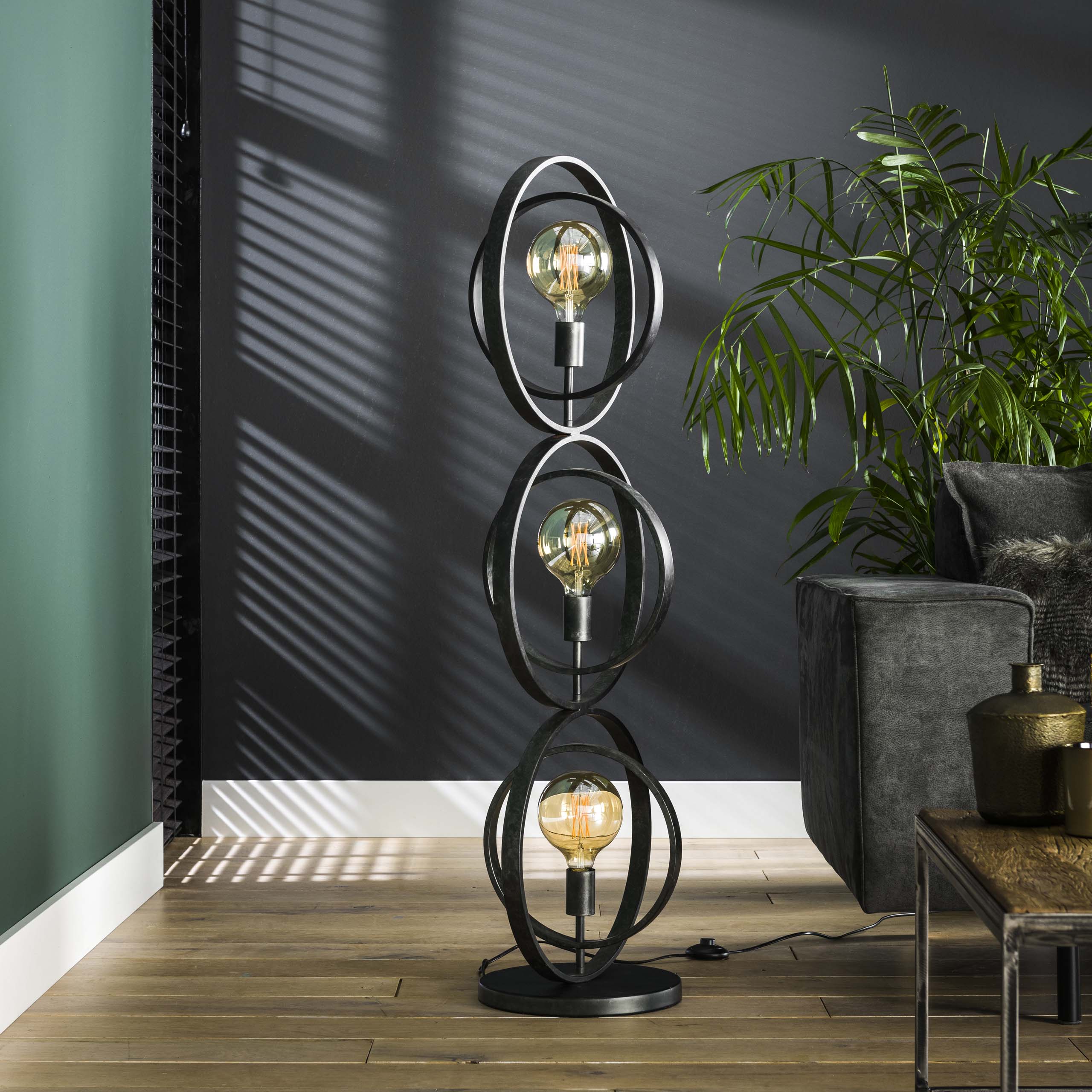 Vloerlamp Turn Around 3-lichts / Charcoal - Zijlstra