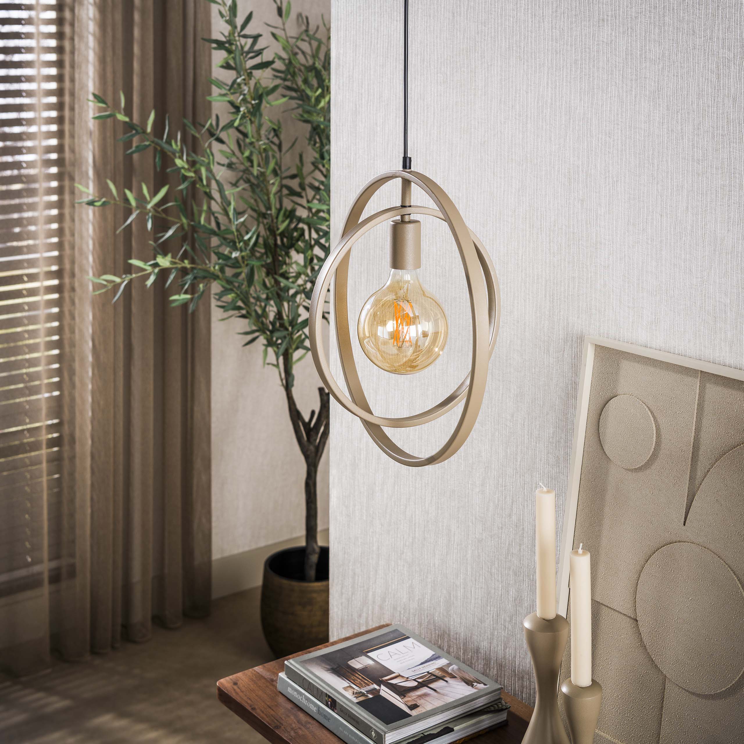 Hanglamp Turn Around 1-lichts / Beige - Zijlstra