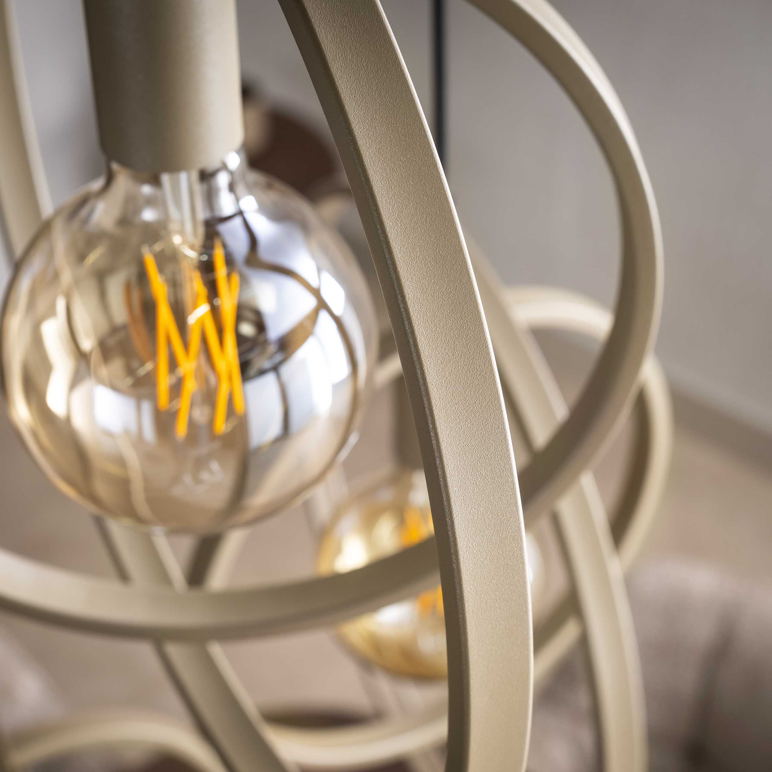 Hanglamp Turn Around getrapt 3-lichts / Beige - Zijlstra
