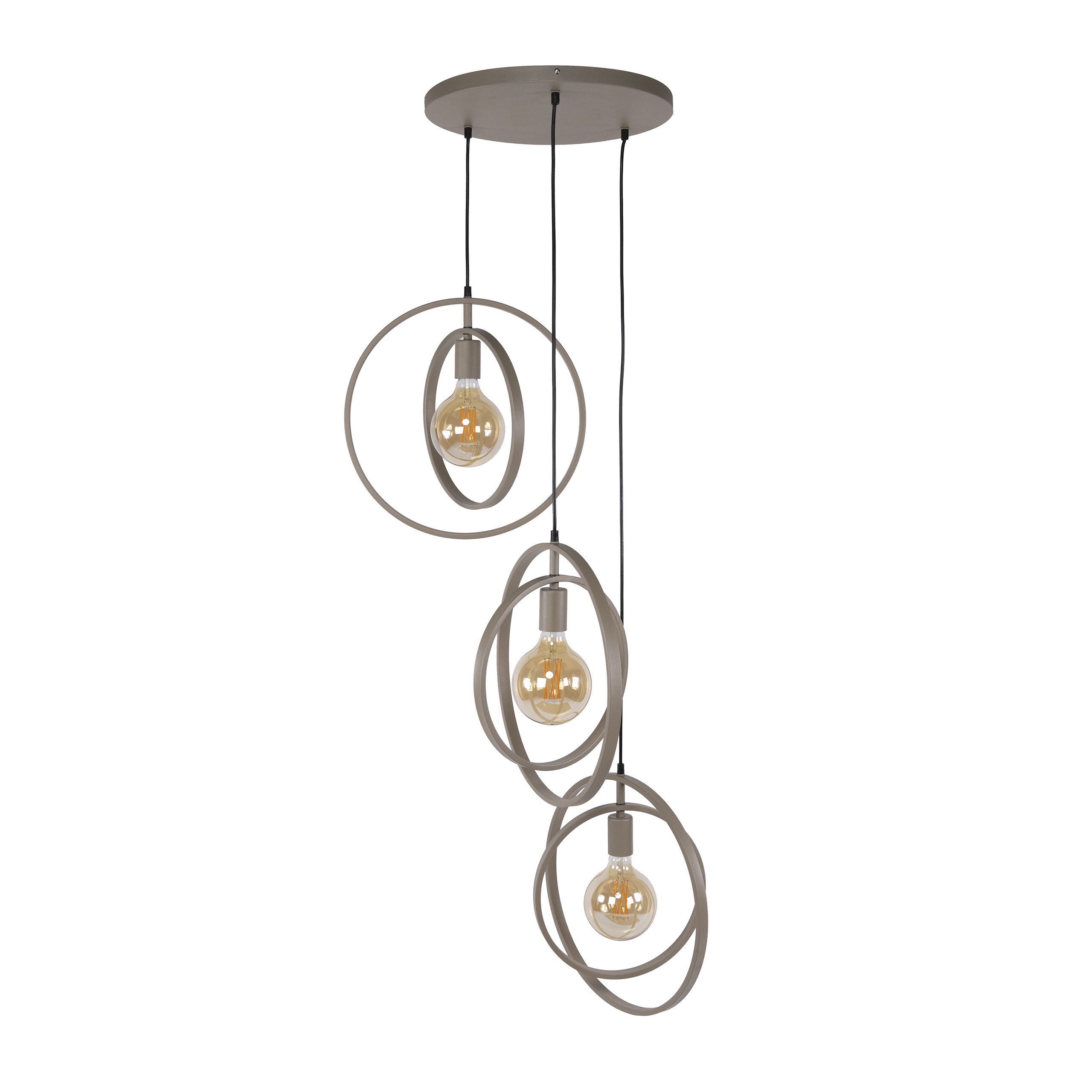 Pendelleuchte Turn Around getrapt 3-flammig in Beige - Emmo Design
