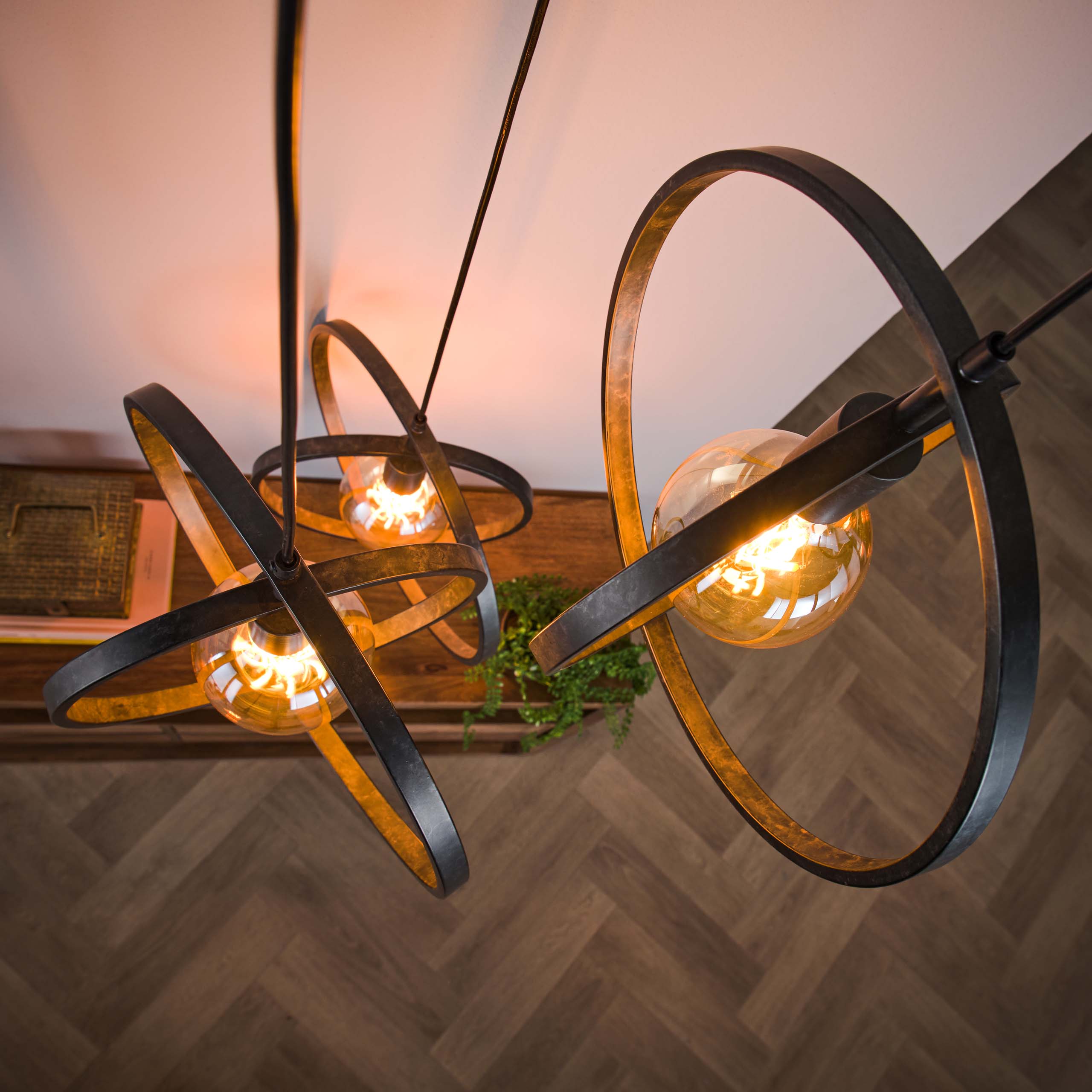 Hanglamp Turn Around getrapt 3-lichts / Charcoal - Zijlstra