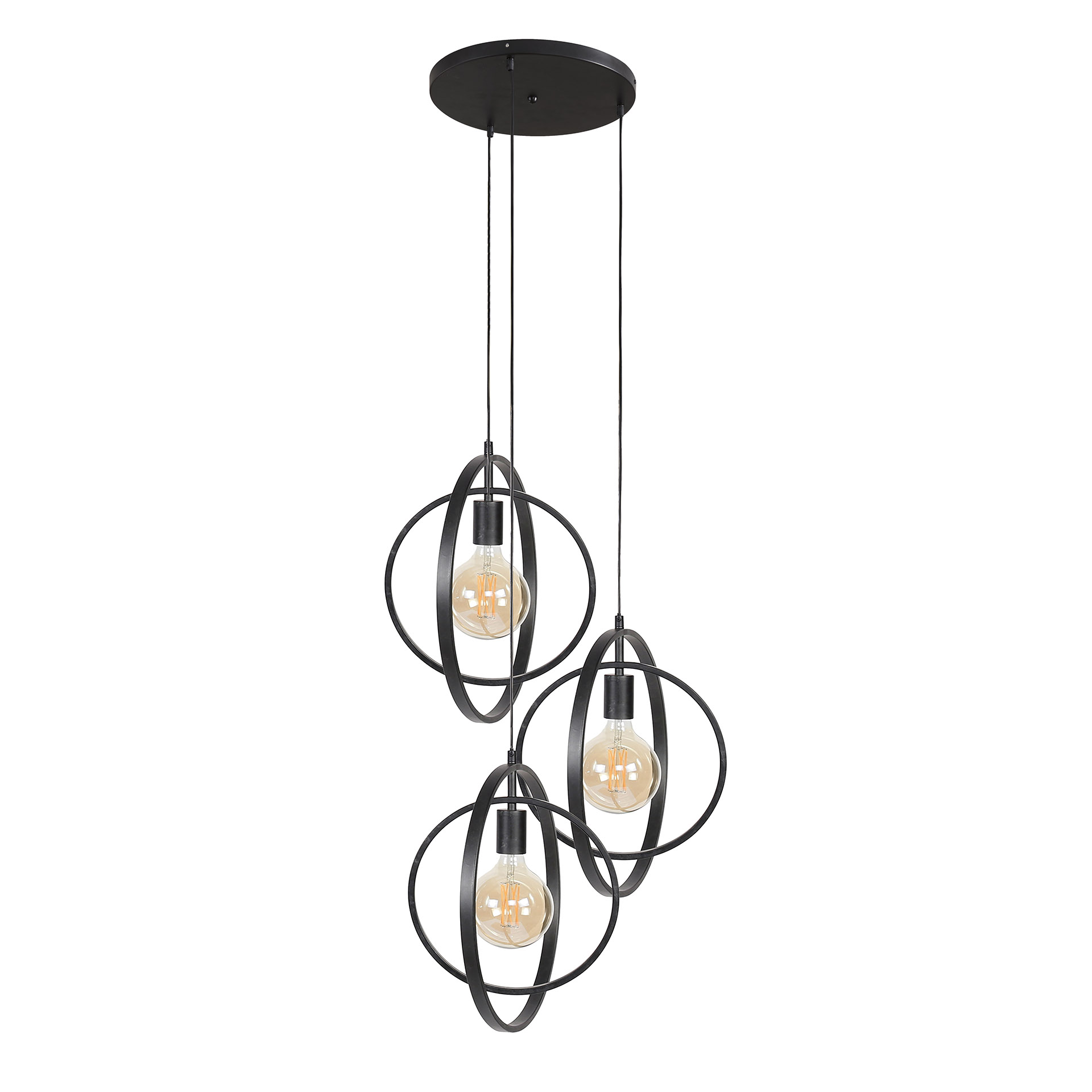 Pendelleuchte Turn Around getrapt 3-flammig in Charcoal - Emmo Design