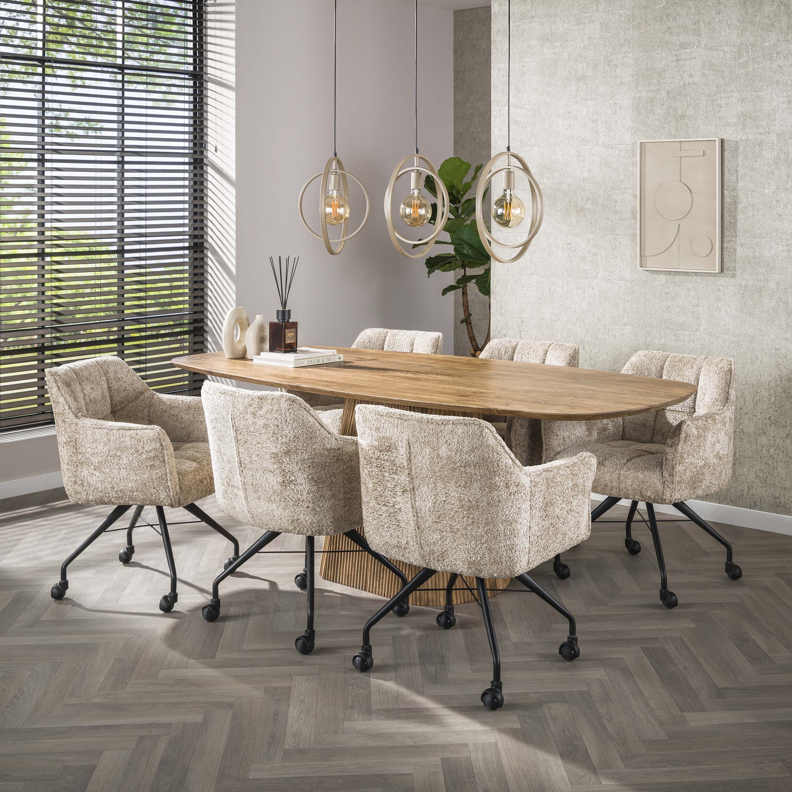 Pendelleuchte Turn Around 3-flammig in Beige - Emmo Design