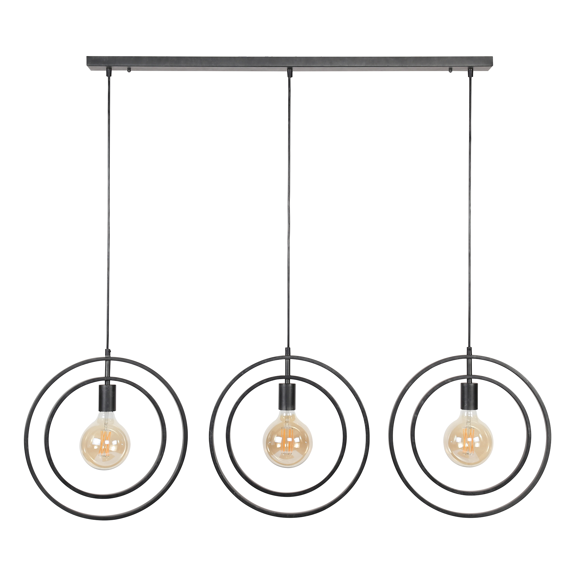 Pendelleuchte Turn Around 3-flammig in Charcoal - Emmo Design