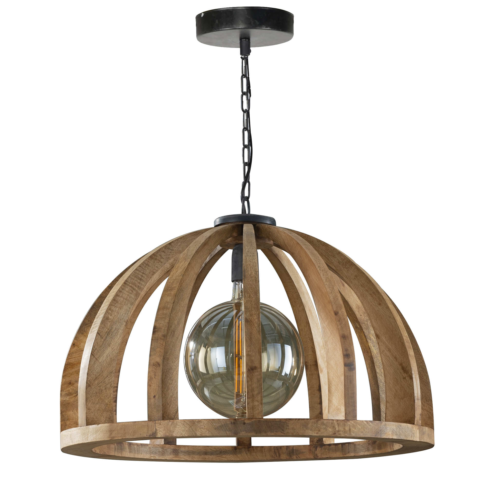 Hanglamp Orba 1-lichts Ø60cm / Massief mango - Zijlstra