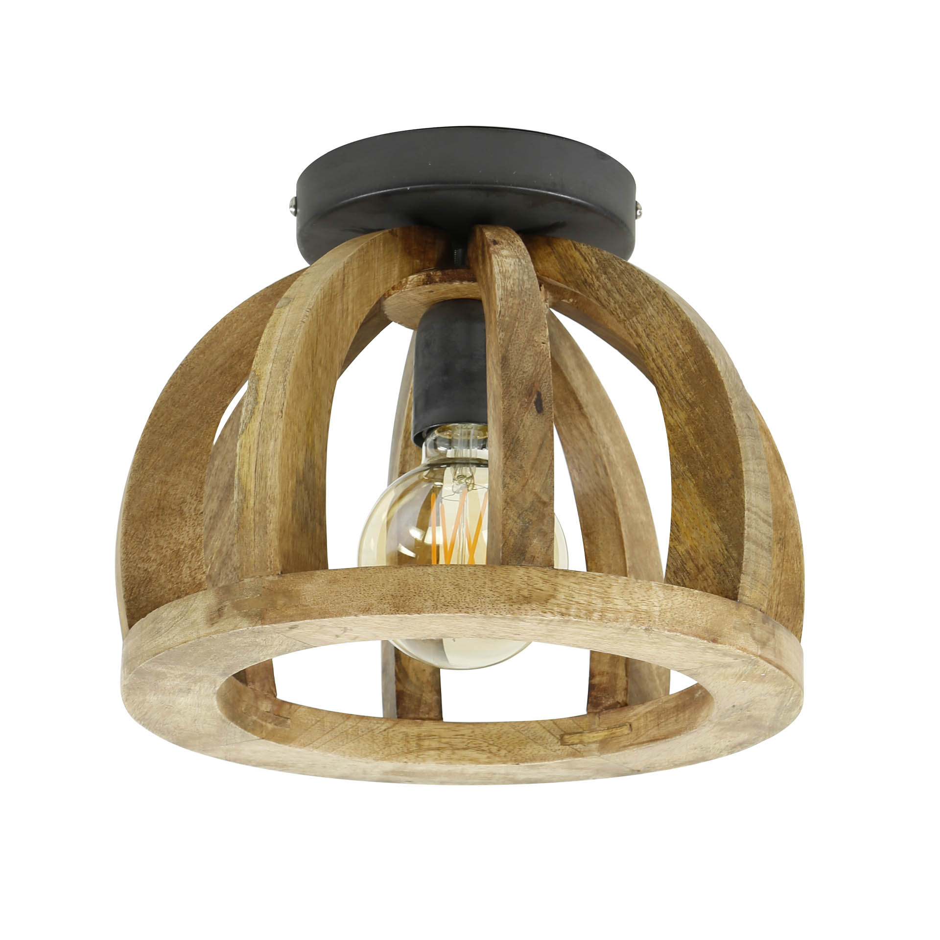 Plafondlamp Orba 1-lichts / Massief mango - Zijlstra