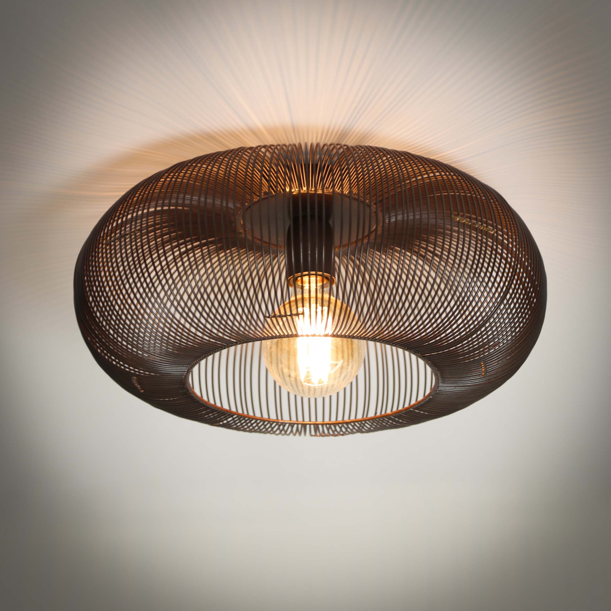 Deckenleuchte Copper Twist 1-flammig / Schwarz Nickel - Zijlstra