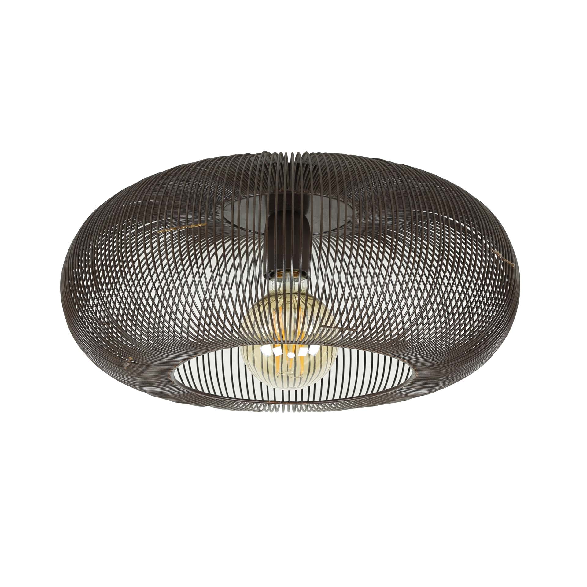 Plafondlamp Copper Twist 1-lichts / Zwart nikkel - Zijlstra